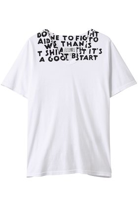 【エムエムシックス メゾンマルジェラ/MM6 Maison Margiela / MEN】 【MEN】Vネック プリントTシャツ人気、トレンドファッション・服の通販 founy(ファニー) ファッション Fashion メンズファッション Fashion for Men トップス・カットソー Cut & Sew Tops メンズシャツ Shirts ショート Short, Short Length シンプル Simple, Minimal スリーブ Sleeve, Long Sleeve / Short Sleeve プリント Print, Printed Pattern ボトム Bottoms, Lower Wear |ID:prp329100004486836