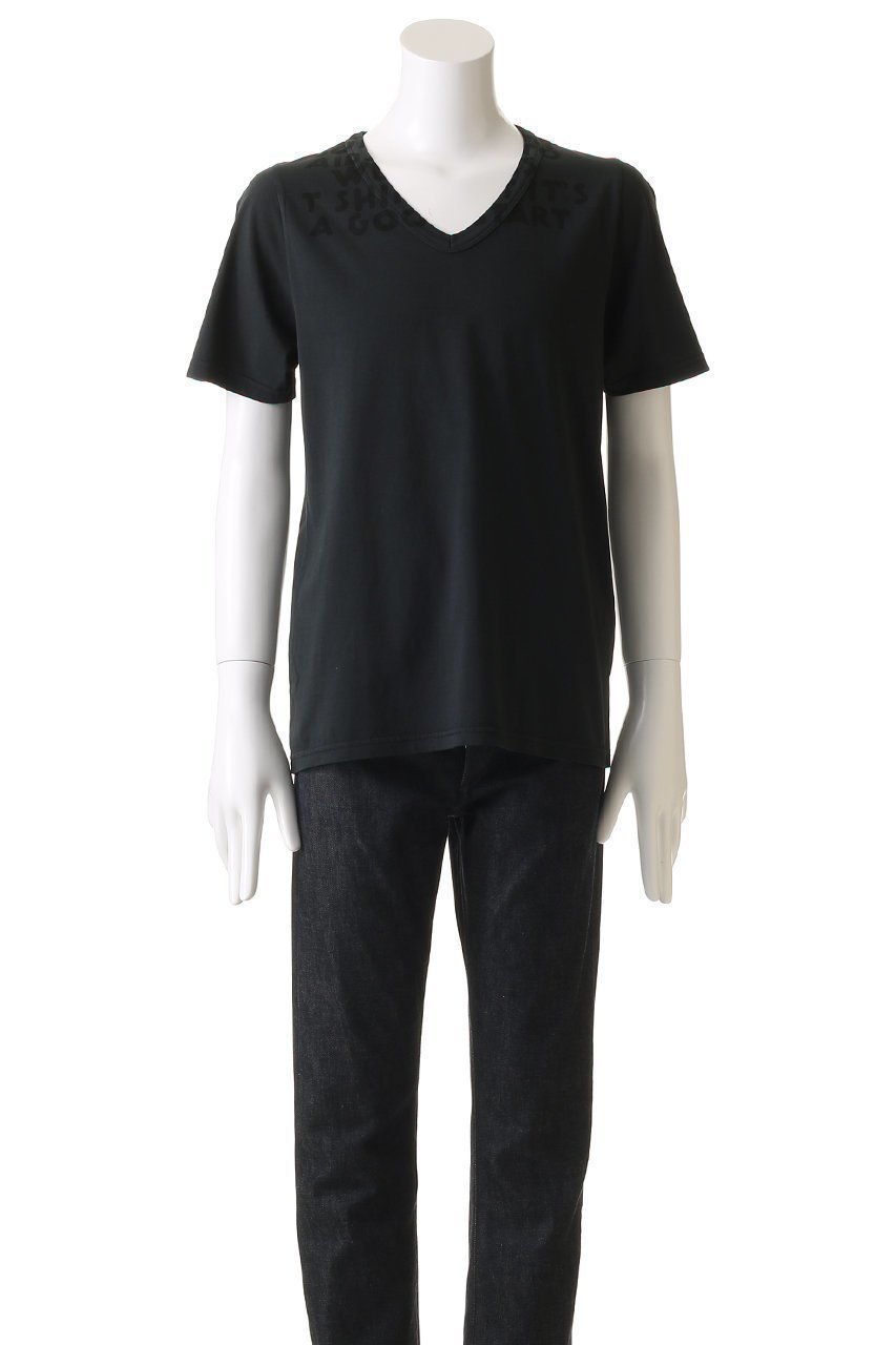 【エムエムシックス メゾンマルジェラ/MM6 Maison Margiela / MEN】の【MEN】Vネック プリントTシャツ 人気、トレンドファッション・服の通販 founy(ファニー) 　ファッション　Fashion　メンズファッション　Fashion for Men　トップス・カットソー　Cut & Sew Tops　メンズシャツ　Shirts　ショート　Short, Short Length　シンプル　Simple, Minimal　スリーブ　Sleeve, Long Sleeve / Short Sleeve　プリント　Print, Printed Pattern　ボトム　Bottoms, Lower Wear　other-2|ID: prp329100004486836 ipo3291000000032852177