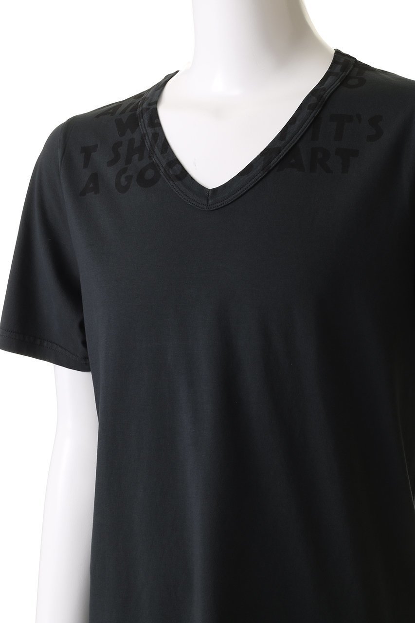 【エムエムシックス メゾンマルジェラ/MM6 Maison Margiela / MEN】の【MEN】Vネック プリントTシャツ 人気、トレンドファッション・服の通販 founy(ファニー) 　ファッション　Fashion　メンズファッション　Fashion for Men　トップス・カットソー　Cut & Sew Tops　メンズシャツ　Shirts　ショート　Short, Short Length　シンプル　Simple, Minimal　スリーブ　Sleeve, Long Sleeve / Short Sleeve　プリント　Print, Printed Pattern　ボトム　Bottoms, Lower Wear　other-5|ID: prp329100004486836 ipo3291000000032852192