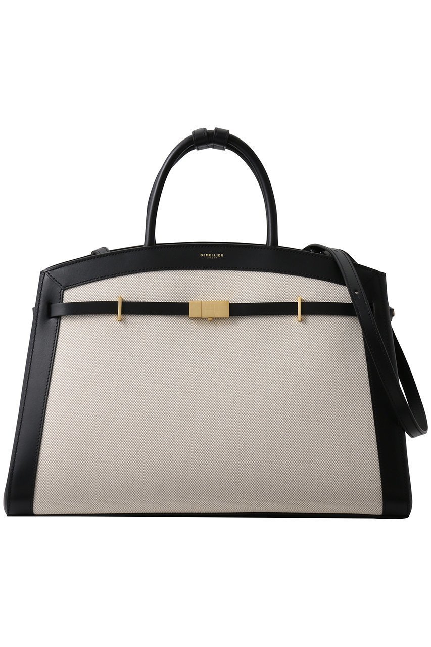 【デメリエー ロンドン/DEMELLIER LONDON】のThe Hudson キャンバスコンビハンドバッグ インテリア・キッズ・メンズ・レディースファッション・服の通販 founy(ファニー) 　ファッション　Fashion　レディースファッション　Fashion for Women　バッグ　Bags　キャンバス　Canvas, Canvas Fabric　リュクス　Luxury, Elegant, High-End, Chic　ブラック|ID: prp329100004486842 ipo3291000000032779284