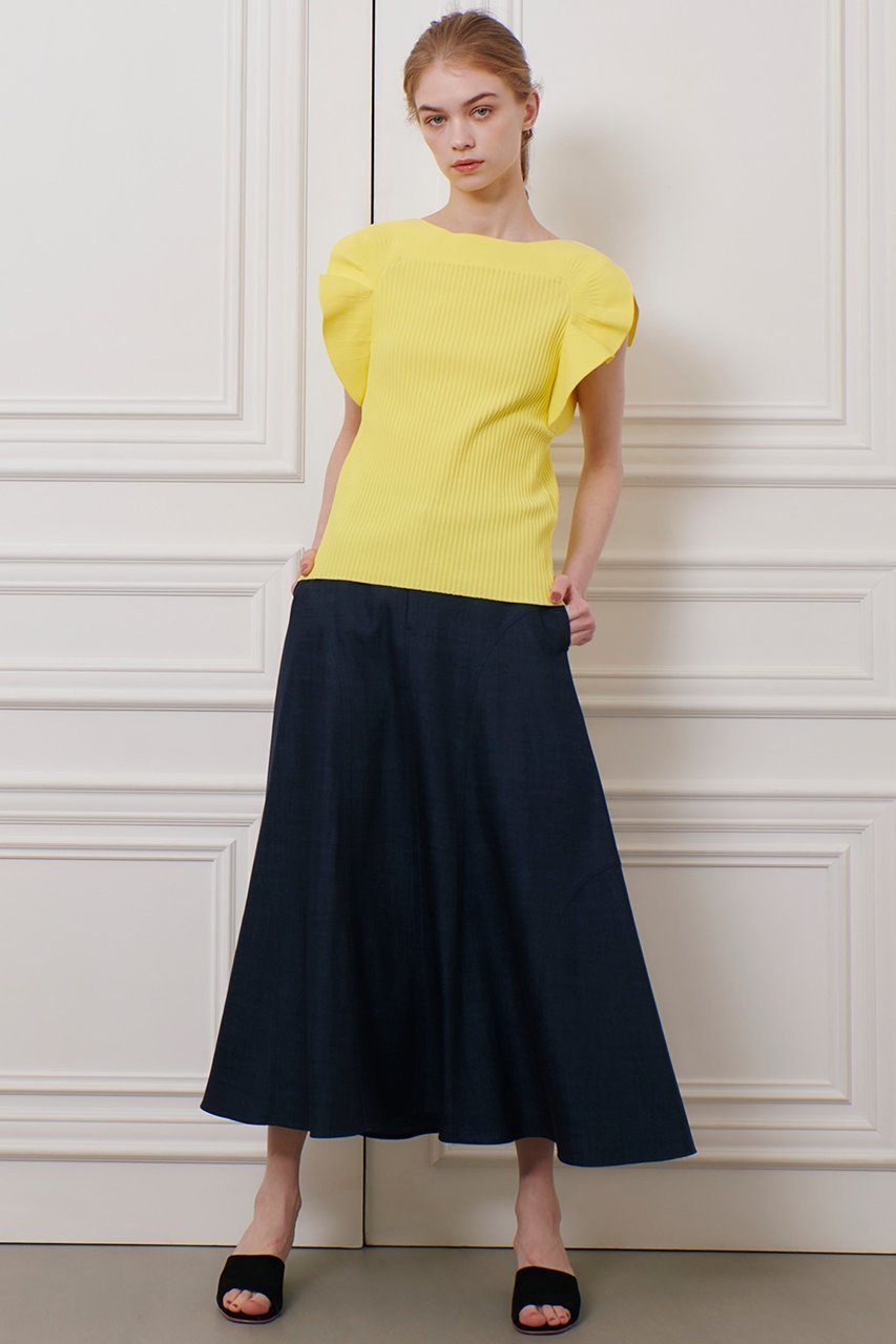 【アルアバイル/allureville】の【LOULOU WILLOUGHBY】デニムライクマーメイドスカート 人気、トレンドファッション・服の通販 founy(ファニー) 　ファッション　Fashion　レディースファッション　Fashion for Women　スカート　Skirts　ロングスカート　Long Skirts / Maxi & Midi Skirts　シルバー　Silver, Metallic Silver　シンプル　Simple, Minimal　デニム　Denim, Jeans Material　マーメイド　Mermaid, Fishtail Silhouette　ロング　Long, Long-Length　エレガント 上品　Elegant　再入荷　Restock / Back in Stock　夏　Summer　春　Spring　S/S・春夏　SS, Spring/Summer, Warm Season　other-8|ID: prp329100004486854 ipo3291000000032705872
