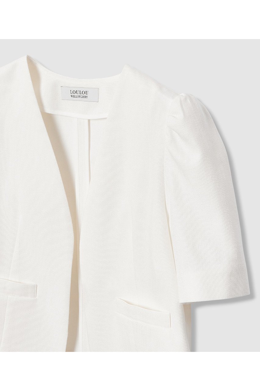 【アルアバイル/allureville】の【LOULOU WILLOUGHBY】ブライトリネン半袖ジャケット 人気、トレンドファッション・服の通販 founy(ファニー) 　ファッション　Fashion　レディースファッション　Fashion for Women　アウター　Coat / Outerwear Collection　レディースジャケット・軽アウター　Jackets　2026年　2026　コンパクト　Compact, Small Size　ジャケット　Jacket, Outerwear　バランス　Balance, Style Balance　エレガント 上品　Elegant　半袖　Short Sleeve, Half Sleeve　夏　Summer　春　Spring　S/S・春夏　SS, Spring/Summer, Warm Season　other-3|ID: prp329100004486858 ipo3291000000036233134