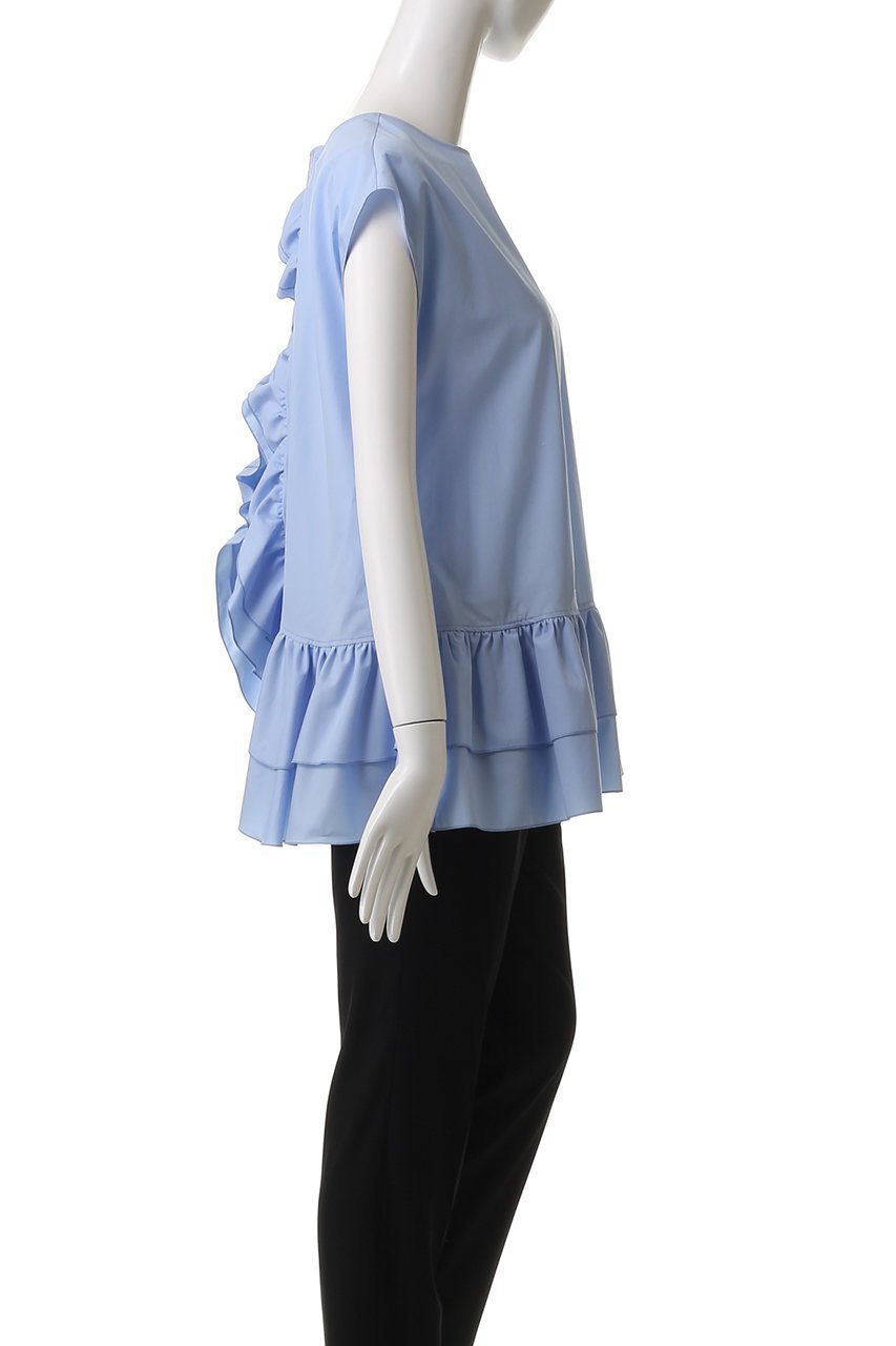 【アルアバイル/allureville】の【Loulou Willoughby】ブロードフリルブラウス 人気、トレンドファッション・服の通販 founy(ファニー) 　ファッション　Fashion　レディースファッション　WOMEN　トップス・カットソー　Tops/Tshirt　キャミソール / ノースリーブ　No Sleeves　シャツ/ブラウス　Shirts/Blouses　スリーブ　Sleeve　デニム　Denim　ノースリーブ　No Sleeve　フェミニン　Feminine　フリル　Frills　フレンチ　French　ボトム　Bottom　other-3|ID: prp329100004486859 ipo3291000000031630462