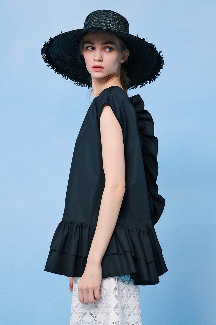 【アルアバイル/allureville】の【Loulou Willoughby】ブロードフリルブラウス 人気、トレンドファッション・服の通販 founy(ファニー) 　ファッション　Fashion　レディースファッション　WOMEN　トップス・カットソー　Tops/Tshirt　キャミソール / ノースリーブ　No Sleeves　シャツ/ブラウス　Shirts/Blouses　スリーブ　Sleeve　デニム　Denim　ノースリーブ　No Sleeve　フェミニン　Feminine　フリル　Frills　フレンチ　French　ボトム　Bottom　other-7|ID: prp329100004486859 ipo3291000000032037131
