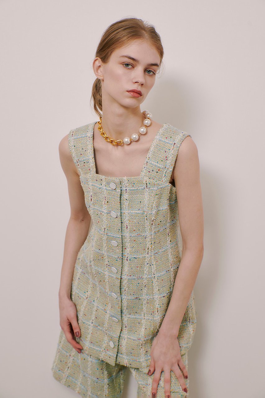 【アルアバイル/allureville】の【Loulou Willoughby】LINTONツイードジレ 人気、トレンドファッション・服の通販 founy(ファニー) 　ファッション　Fashion　レディースファッション　Fashion for Women　アウター　Coat / Outerwear Collection　レディースジャケット・軽アウター　Jackets　ジャケット　Jacket, Outerwear　ツイード　Twill, Twill Weave　フレア　Flare, Flared　ベスト　Vest, Waistcoat　エレガント 上品　Elegant　other-8|ID: prp329100004486864 ipo3291000000032953850