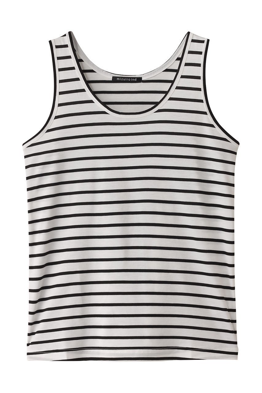 【ミズイロ インド/mizuiro ind】のtank top トップ 人気、トレンドファッション・服の通販 founy(ファニー) 　ファッション　Fashion　レディースファッション　Fashion for Women　トップス・カットソー　Cut & Sew Tops　キャミソール&ノースリーブ　Camisoles & Sleeveless Tops　シャツ・ブラウス・オフィスカジュアル　Elegant Blouses & Button-Ups　ロングTシャツ・Tシャツ　Longline T-Shirts & Tees　カットソー・ベーシックTシャツ　Cut-and-Sewn Tops / Stretch Tees & Basics　インナー　Innerwear　キャミソール　Camisole, Spaghetti Strap Top　シンプル　Simple, Minimal　ジャケット　Jacket, Outerwear　タンク　Tank Top, Sleeveless Top　ボーダー　Border, Stripe　モノトーン　Monotone, Black and White　夏　Summer　 other-1|ID: prp329100004486866 ipo3291000000032809312