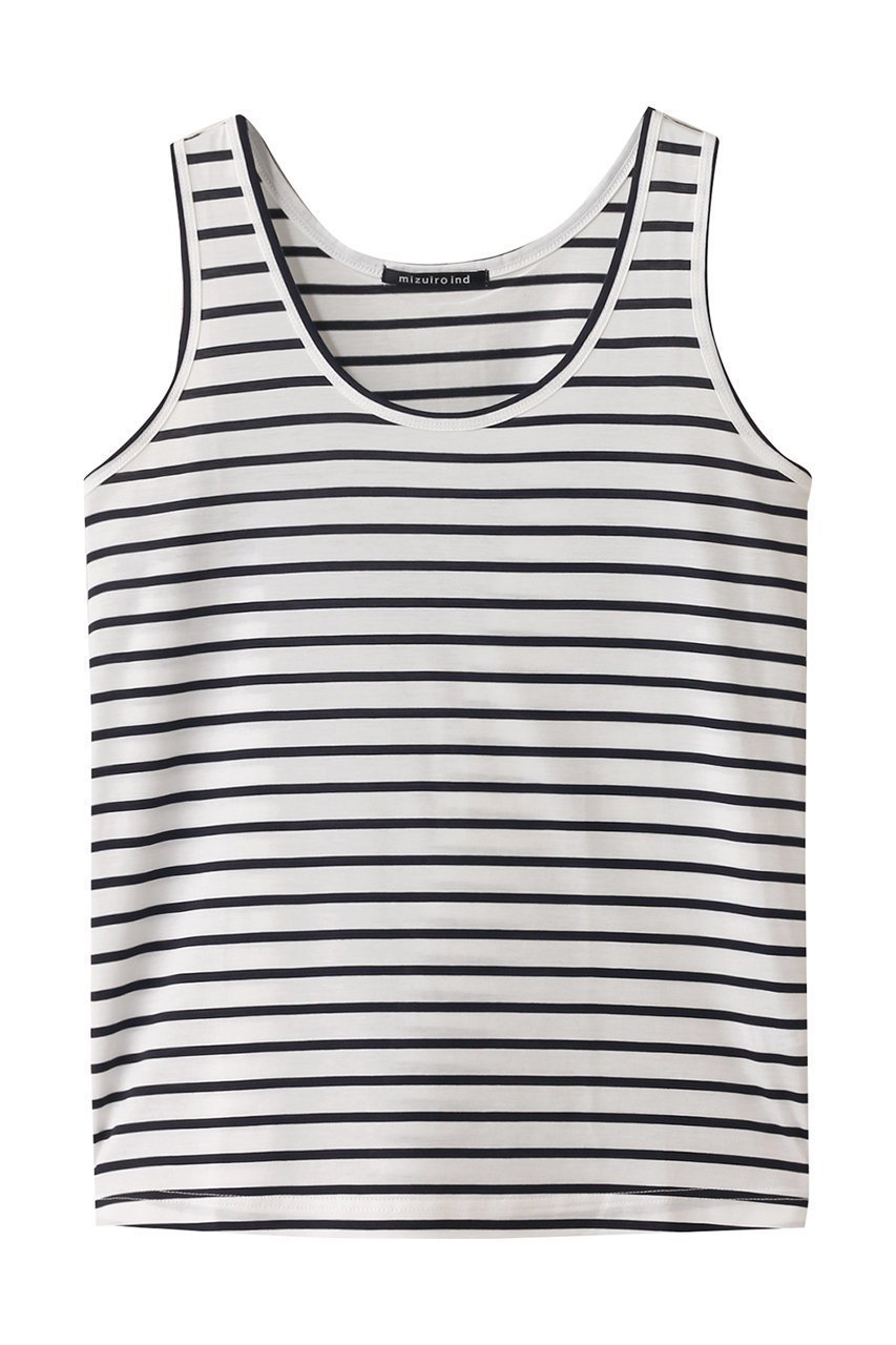 【ミズイロ インド/mizuiro ind】のtank top トップ インテリア・キッズ・メンズ・レディースファッション・服の通販 founy(ファニー) 　ファッション　Fashion　レディースファッション　Fashion for Women　トップス・カットソー　Cut & Sew Tops　キャミソール&ノースリーブ　Camisoles & Sleeveless Tops　シャツ・ブラウス・オフィスカジュアル　Elegant Blouses & Button-Ups　ロングTシャツ・Tシャツ　Longline T-Shirts & Tees　カットソー・ベーシックTシャツ　Cut-and-Sewn Tops / Stretch Tees & Basics　インナー　Innerwear　キャミソール　Camisole, Spaghetti Strap Top　シンプル　Simple, Minimal　ジャケット　Jacket, Outerwear　タンク　Tank Top, Sleeveless Top　ボーダー　Border, Stripe　モノトーン　Monotone, Black and White　夏　Summer　navyB|ID: prp329100004486866 ipo3291000000032809314