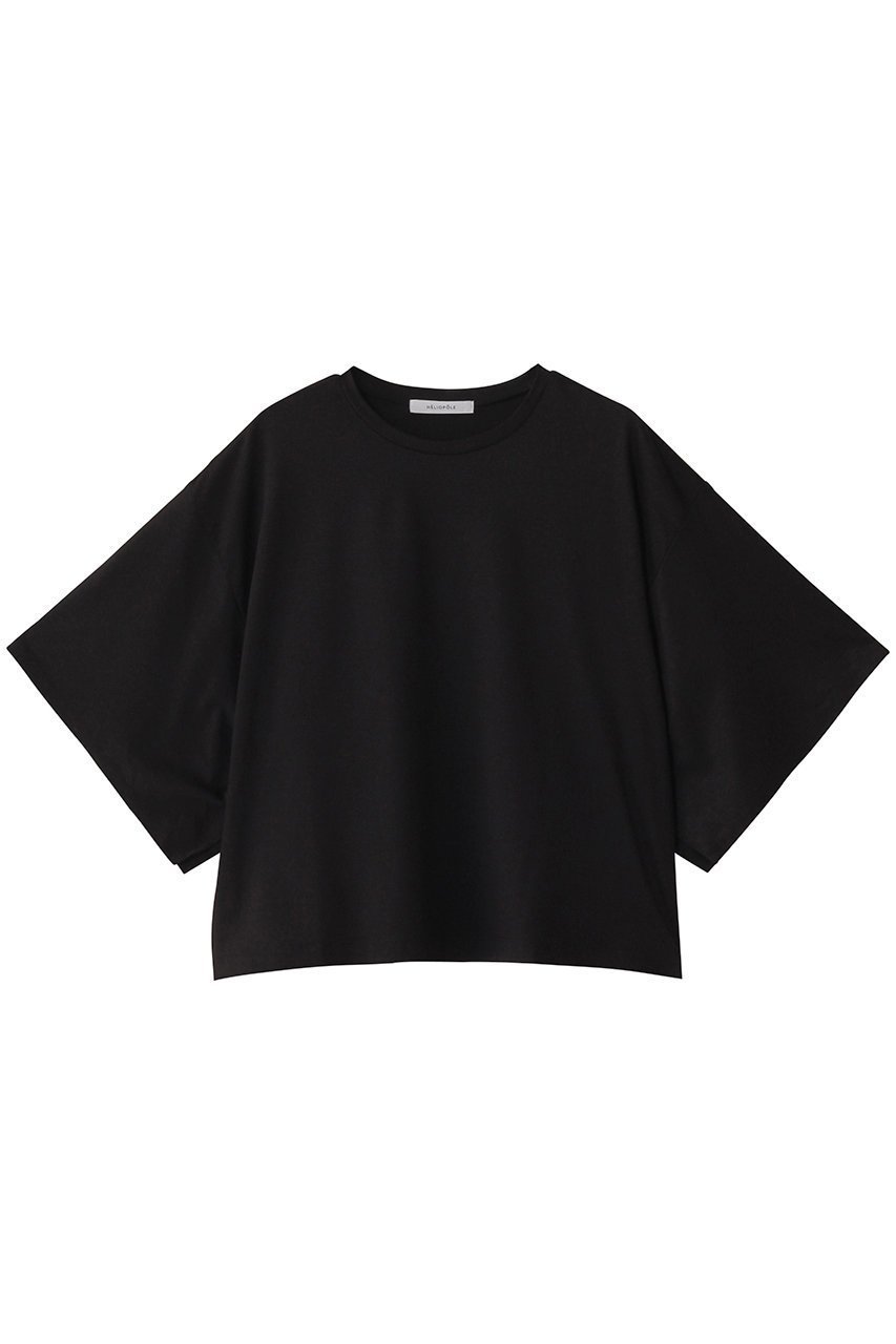 【エリオポール/heliopole】のスリットスリーブ TEE インテリア・キッズ・メンズ・レディースファッション・服の通販 founy(ファニー) 　ファッション　Fashion　レディースファッション　WOMEN　トップス・カットソー　Tops/Tshirt　シャツ/ブラウス　Shirts/Blouses　ロング / Tシャツ　T-Shirts　カットソー　Cut and Sewn　ショート　Short　シンプル　Simple　スリット　Slit　スリーブ　Sleeve　バランス　Balance　エレガント 上品　Elegant　再入荷　Restock/Back In Stock/Re Arrival　夏　Summer　ブラック|ID: prp329100004486870 ipo3291000000031630545
