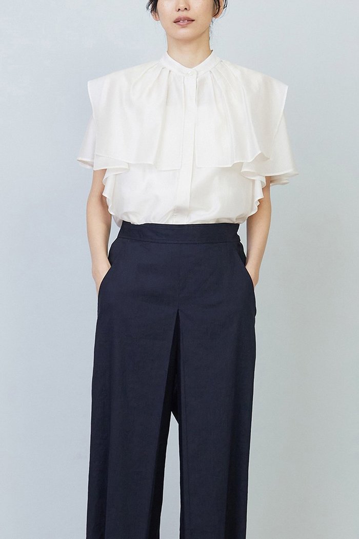 【プルミエ アロンディスモン/1er Arrondissement】の【WEB限定】シアーテンセルラッフルブラウス インテリア・キッズ・メンズ・レディースファッション・服の通販 founy(ファニー) https://founy.com/ ファッション Fashion レディースファッション WOMEN トップス・カットソー Tops/Tshirt シャツ/ブラウス Shirts/Blouses シアー Sheer ショート Short スリーブ Sleeve フリル Frills |ID: prp329100004486887 ipo3291000000031630650