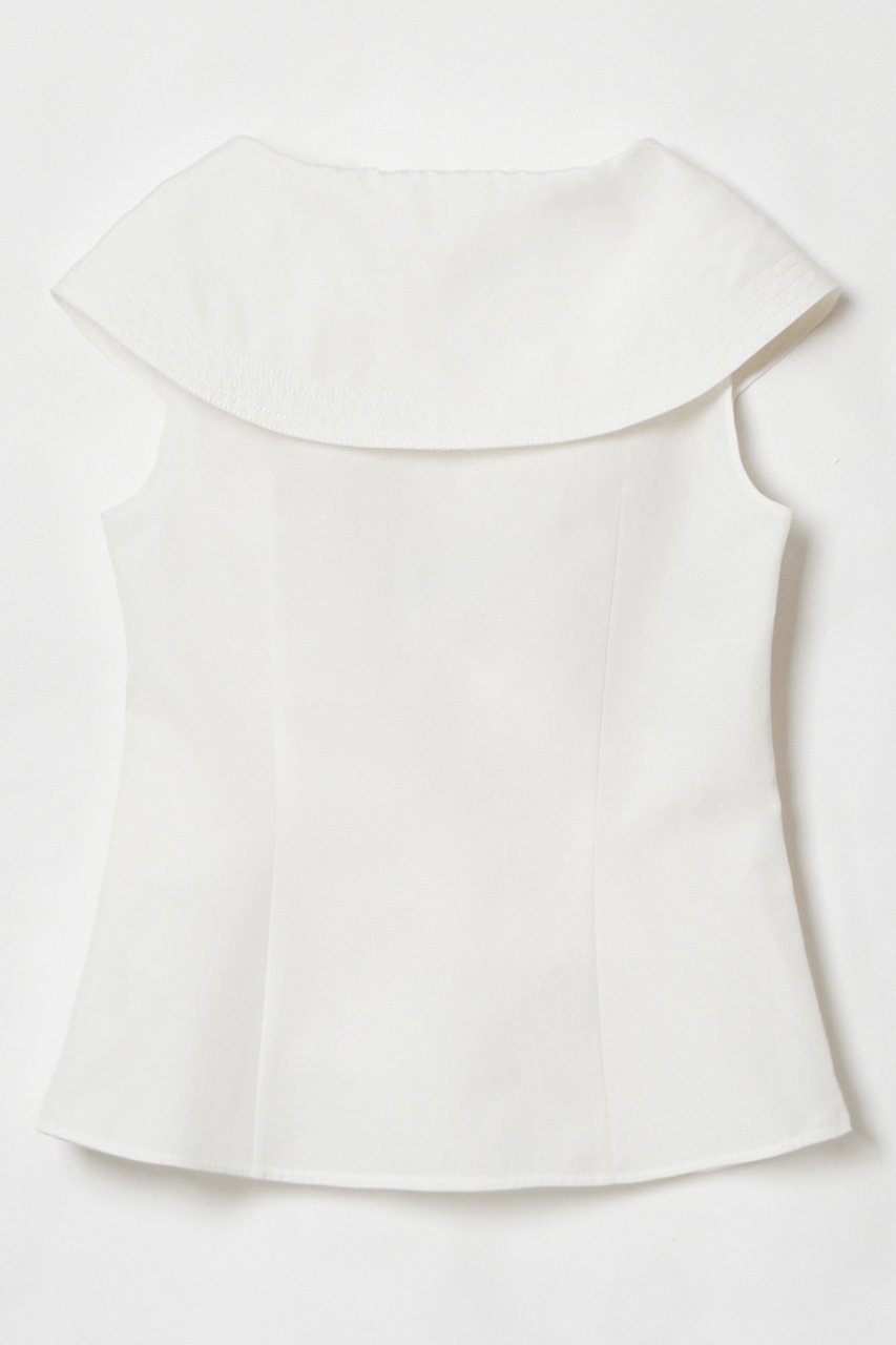 【アルアバイル/allureville】の【LOULOU WILLOUGHBY】グログランセーラーブラウス 人気、トレンドファッション・服の通販 founy(ファニー) 　ファッション　Fashion　レディースファッション　Fashion for Women　トップス・カットソー　Cut & Sew Tops　キャミソール&ノースリーブ　Camisoles & Sleeveless Tops　シャツ・ブラウス・オフィスカジュアル　Elegant Blouses & Button-Ups　グログラン　Grosgrain, Grosgrain Ribbon　シェイプ　Shape, Slim Fit　デコルテ　Décolleté, Neckline　ノースリーブ　Sleeveless, No-Sleeve　other-2|ID: prp329100004486901 ipo3291000000032707272
