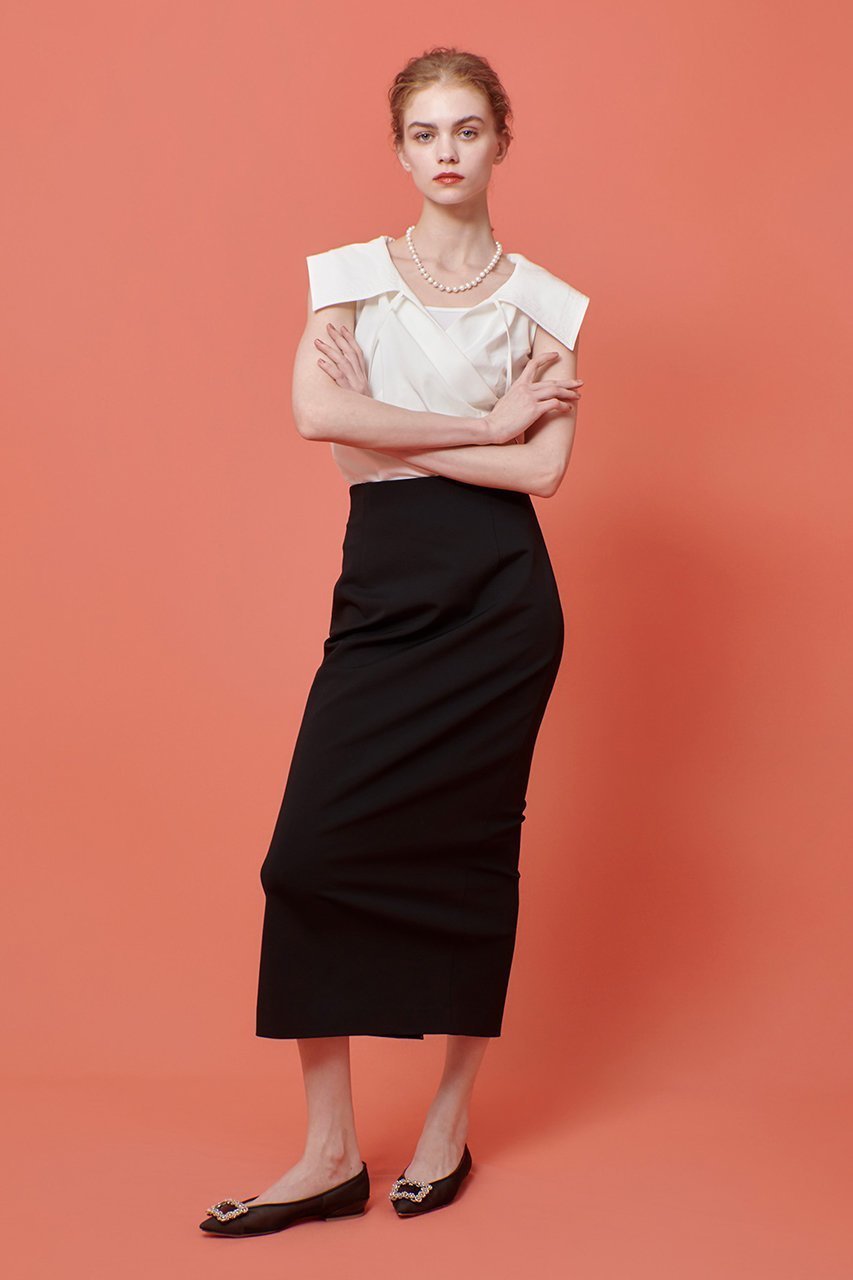 【アルアバイル/allureville】の【LOULOU WILLOUGHBY】グログランセーラーブラウス 人気、トレンドファッション・服の通販 founy(ファニー) 　ファッション　Fashion　レディースファッション　Fashion for Women　トップス・カットソー　Cut & Sew Tops　キャミソール&ノースリーブ　Camisoles & Sleeveless Tops　シャツ・ブラウス・オフィスカジュアル　Elegant Blouses & Button-Ups　グログラン　Grosgrain, Grosgrain Ribbon　シェイプ　Shape, Slim Fit　デコルテ　Décolleté, Neckline　ノースリーブ　Sleeveless, No-Sleeve　other-5|ID: prp329100004486901 ipo3291000000032707275