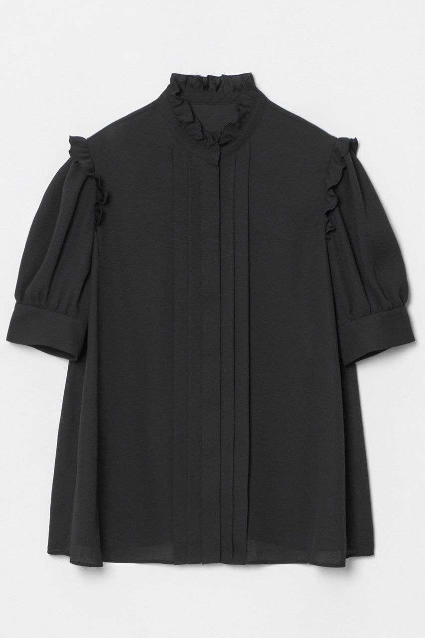 【アルアバイル/allureville】の【LOULOU WILLOUGHBY】アムンゼンプチフリルブラウス 人気、トレンドファッション・服の通販 founy(ファニー) 　ファッション　Fashion　レディースファッション　Fashion for Women　トップス・カットソー　Cut & Sew Tops　シャツ・ブラウス・オフィスカジュアル　Elegant Blouses & Button-Ups　とろみ　Fluid, Flowy Fabric　インナー　Innerwear　ショート　Short, Short Length　ジャケット　Jacket, Outerwear　スリーブ　Sleeve, Long Sleeve / Short Sleeve　バランス　Balance, Style Balance　フェミニン　Feminine, Girly　フリル　Frill, Ruffle　フロント　Front, Front Design　エレガント 上品　Elegant　 other-1|ID: prp329100004486903 ipo3291000000032808782