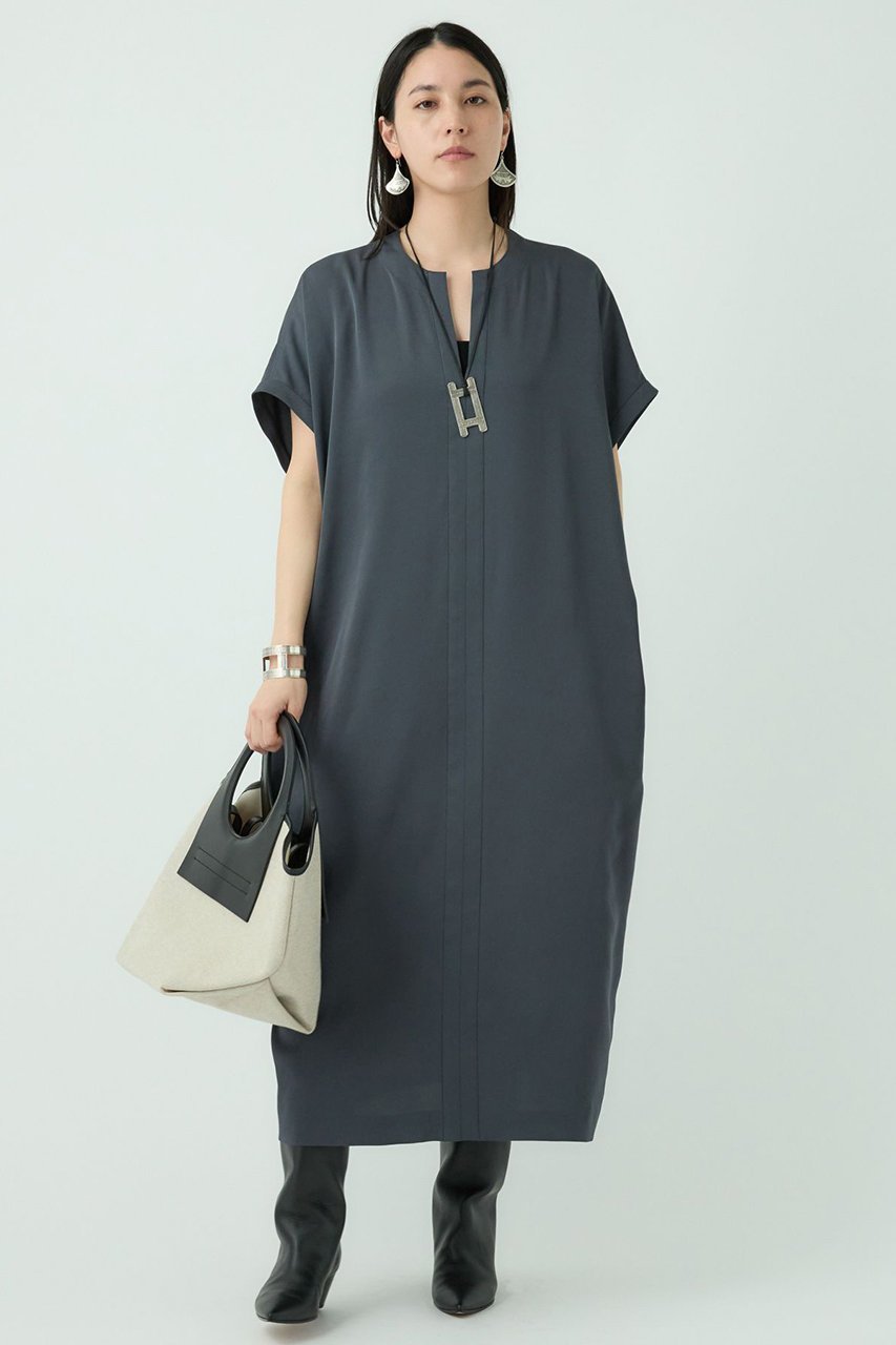 【カオス/Chaos】のロッティーワンピース インテリア・キッズ・メンズ・レディースファッション・服の通販 founy(ファニー) 　ファッション　Fashion　レディースファッション　Fashion for Women　ワンピース　Dresses　チュニック　Tunic Tops & Dresses　おすすめ　Recommended / Our Picks　エレガント 上品　Elegant　シンプル　Simple, Minimal　ダブル　Double, Double-Breasted　チュニック　Tunic, Long Top　ツイル　Twist, Twisted Detail　バランス　Balance, Style Balance　フォルム　Silhouette, Form　ロング　Long, Long-Length　チャコール|ID: prp329100004486922 ipo3291000000032810898