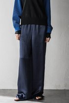【エッセン ロートレアモン/ESSEN LAUTREAMONT】のトリアセテートヴィンテージサテンイージーワイドパンツ ネイビー|ID: prp329100004486923 ipo3291000000032810496