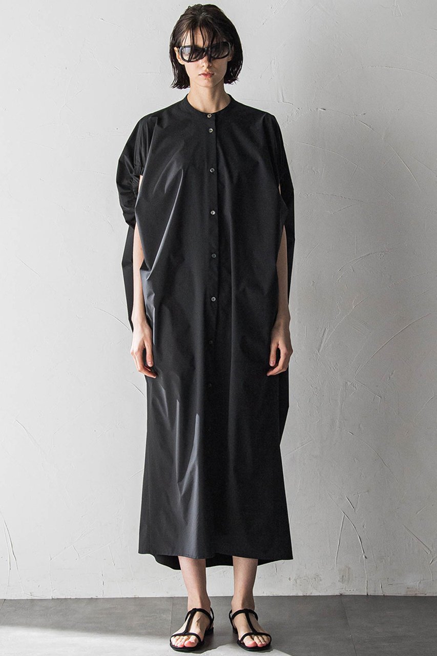 【エッセン ロートレアモン/ESSEN LAUTREAMONT】のポリエステルストレッチ撥水加工ドレス 人気、トレンドファッション・服の通販 founy(ファニー) 　ファッション　Fashion　レディースファッション　Fashion for Women　ワンピース　Dresses　フォーマル・パーティードレス・結婚式用ドレス　Elegant & Casual Dresses　チュニック　Tunic Tops & Dresses　ギャザー　Gathered, Ruffled　ストレッチ　Stretch, Stretchy Fabric　タイプライター　Typewriter Fabric, Crisp Cotton　チュニック　Tunic, Long Top　ドレス　Dress, One-Piece　フォルム　Silhouette, Form　ロング　Long, Long-Length　再入荷　Restock / Back in Stock　 other-1|ID: prp329100004486926 ipo3291000000032811694