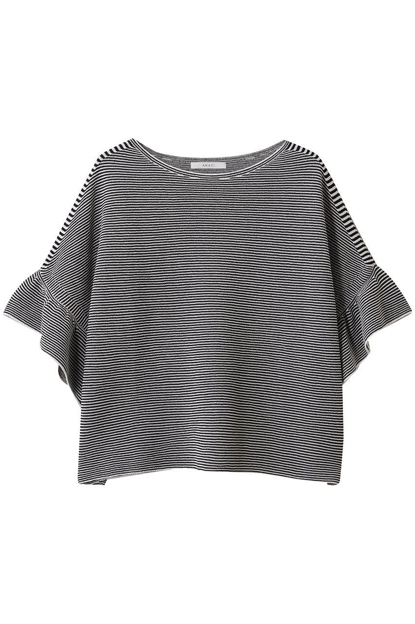 【アナイ/ANAYI】の和紙ガーターフリル袖プルオーバー インテリア・キッズ・メンズ・レディースファッション・服の通販 founy(ファニー) 　ファッション　Fashion　レディースファッション　Fashion for Women　トップス・カットソー　Cut & Sew Tops　ニット　Knit Tops & Sweaters　カジュアルプルオーバー・ニットトップス　Pullovers & Knit Tops / Casual Pullovers　ボリューム袖・フリルスリーブブラウス　Voluminous & Ruffle Sleeves / Puffy Sleeve Tops　ギャザー　Gathered, Ruffled　フリル　Frill, Ruffle　ボトム　Bottoms, Lower Wear　ワイド　Wide, Wide Fit　ホワイト2|ID: prp329100004486930 ipo3291000000032809881