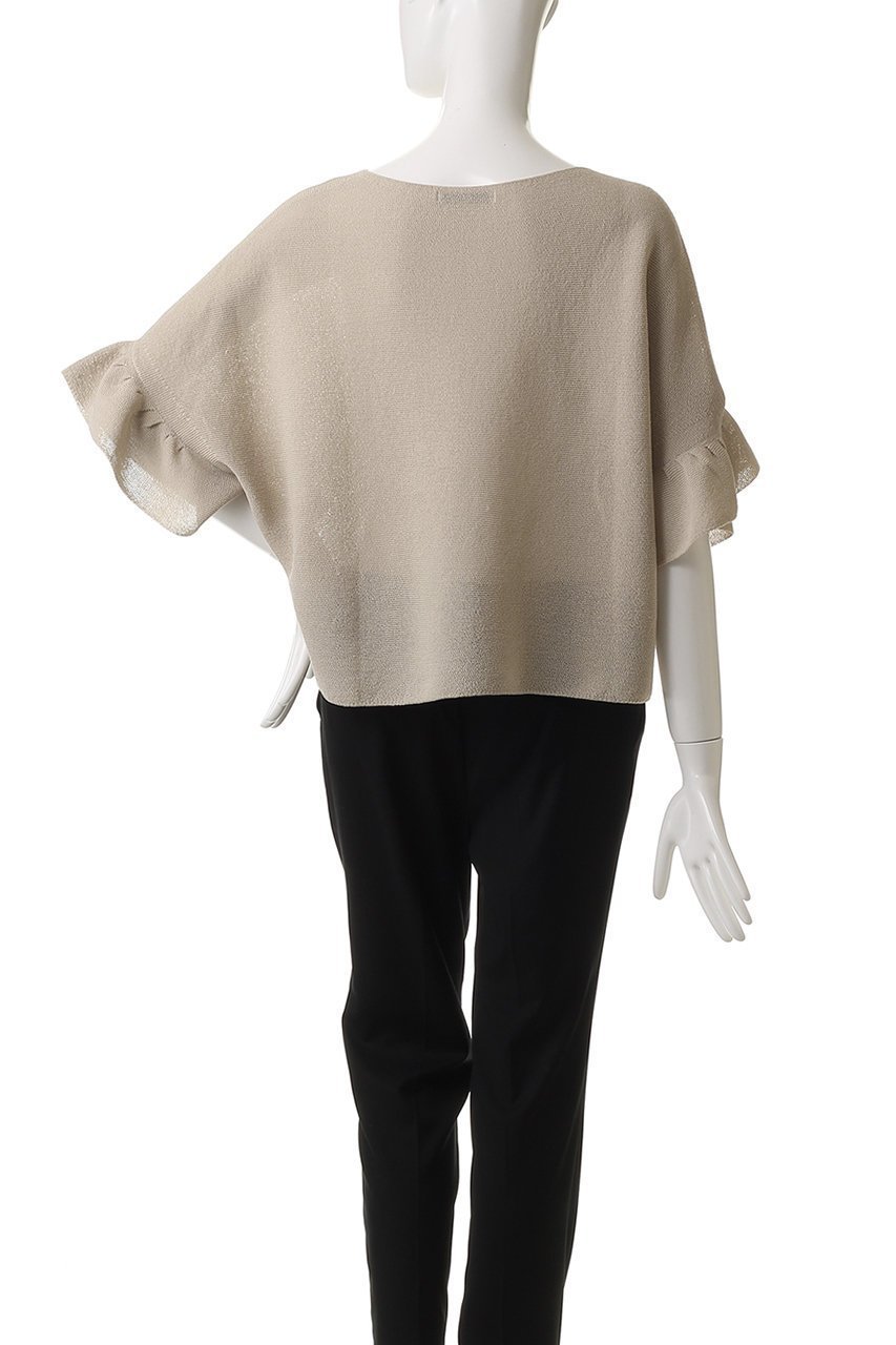 【アナイ/ANAYI】の和紙ガーターフリル袖プルオーバー 人気、トレンドファッション・服の通販 founy(ファニー) 　ファッション　Fashion　レディースファッション　Fashion for Women　トップス・カットソー　Cut & Sew Tops　ニット　Knit Tops & Sweaters　カジュアルプルオーバー・ニットトップス　Pullovers & Knit Tops / Casual Pullovers　ボリューム袖・フリルスリーブブラウス　Voluminous & Ruffle Sleeves / Puffy Sleeve Tops　ギャザー　Gathered, Ruffled　フリル　Frill, Ruffle　ボトム　Bottoms, Lower Wear　ワイド　Wide, Wide Fit　other-4|ID: prp329100004486930 ipo3291000000032809886