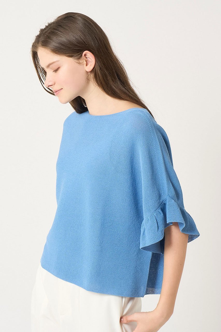 【アナイ/ANAYI】の和紙ガーターフリル袖プルオーバー 人気、トレンドファッション・服の通販 founy(ファニー) 　ファッション　Fashion　レディースファッション　Fashion for Women　トップス・カットソー　Cut & Sew Tops　ニット　Knit Tops & Sweaters　カジュアルプルオーバー・ニットトップス　Pullovers & Knit Tops / Casual Pullovers　ボリューム袖・フリルスリーブブラウス　Voluminous & Ruffle Sleeves / Puffy Sleeve Tops　ギャザー　Gathered, Ruffled　フリル　Frill, Ruffle　ボトム　Bottoms, Lower Wear　ワイド　Wide, Wide Fit　other-6|ID: prp329100004486930 ipo3291000000032809888