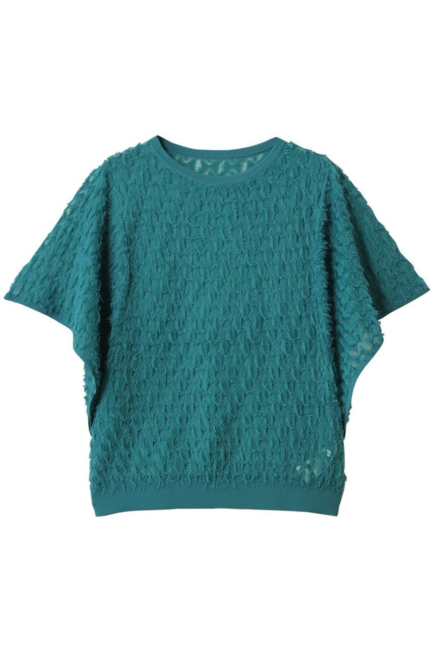 【アナイ/ANAYI】のパピヨンシャギーJQプルオーバー インテリア・キッズ・メンズ・レディースファッション・服の通販 founy(ファニー) 　ファッション　Fashion　レディースファッション　Fashion for Women　トップス・カットソー　Cut & Sew Tops　ニット　Knit Tops & Sweaters　カジュアルプルオーバー・ニットトップス　Pullovers & Knit Tops / Casual Pullovers　スリーブ　Sleeve, Long Sleeve / Short Sleeve　トレンド　Trend, Trending Now　ファブリック　Fabric, Textile　フレア　Flare, Flared　再入荷　Restock / Back in Stock　夏　Summer　春　Spring　S/S・春夏　SS, Spring/Summer, Warm Season　グリーン|ID: prp329100004486933 ipo3291000000035053175