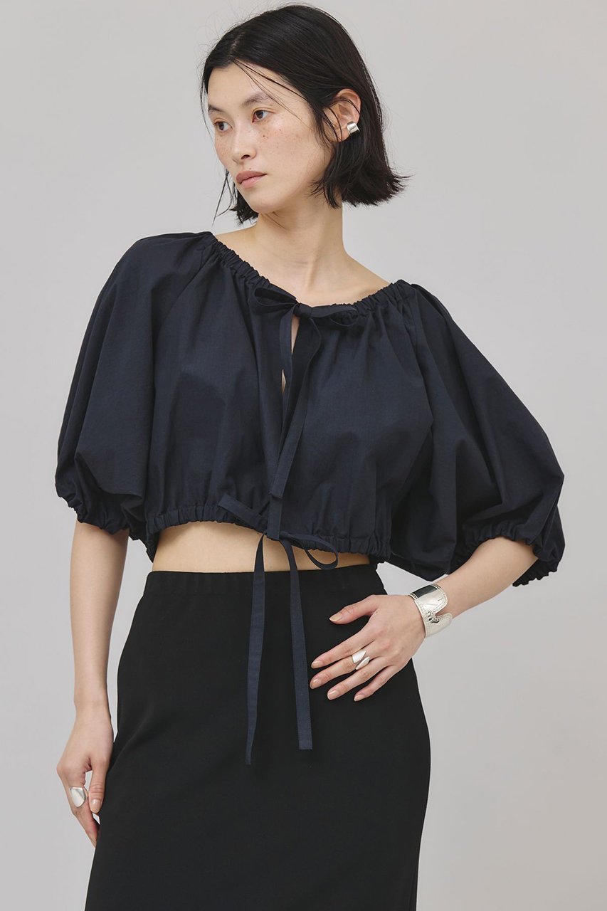 【カレンソロジー/Curensology】のギャザーボレロブラウス 人気、トレンドファッション・服の通販 founy(ファニー) 　ファッション　Fashion　レディースファッション　Fashion for Women　アウター　Coat / Outerwear Collection　ボレロ・ショート丈ジャケット / ドレス羽織りに　Boleros & Short Jackets　トップス・カットソー　Cut & Sew Tops　シャツ・ブラウス・オフィスカジュアル　Elegant Blouses & Button-Ups　ショート　Short, Short Length　スリーブ　Sleeve, Long Sleeve / Short Sleeve　タイプライター　Typewriter Fabric, Crisp Cotton　フロント　Front, Front Design　ボレロ　Bolero, Short Cardigan　リボン　Ribbon, Bow　ワッシャー　Washer, Crinkled Finish　夏　Summer　日本製　Made In Japan　other-3|ID: prp329100004486935 ipo3291000000032614576