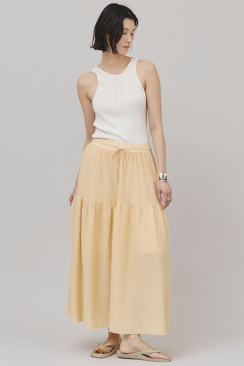 【カレンソロジー/Curensology】のリネンミックスニットスカート 人気、トレンドファッション・服の通販 founy(ファニー) 　ファッション　Fashion　レディースファッション　WOMEN　スカート　Skirt　ロングスカート　Long Skirt　おすすめ　Recommend　アクセサリー　Accessories　ギャザー　Gather　セットアップ　Set Up　ペチコート　Petticoat　リネン　Linen　ロング　Long　other-5|ID: prp329100004486939 ipo3291000000032296538