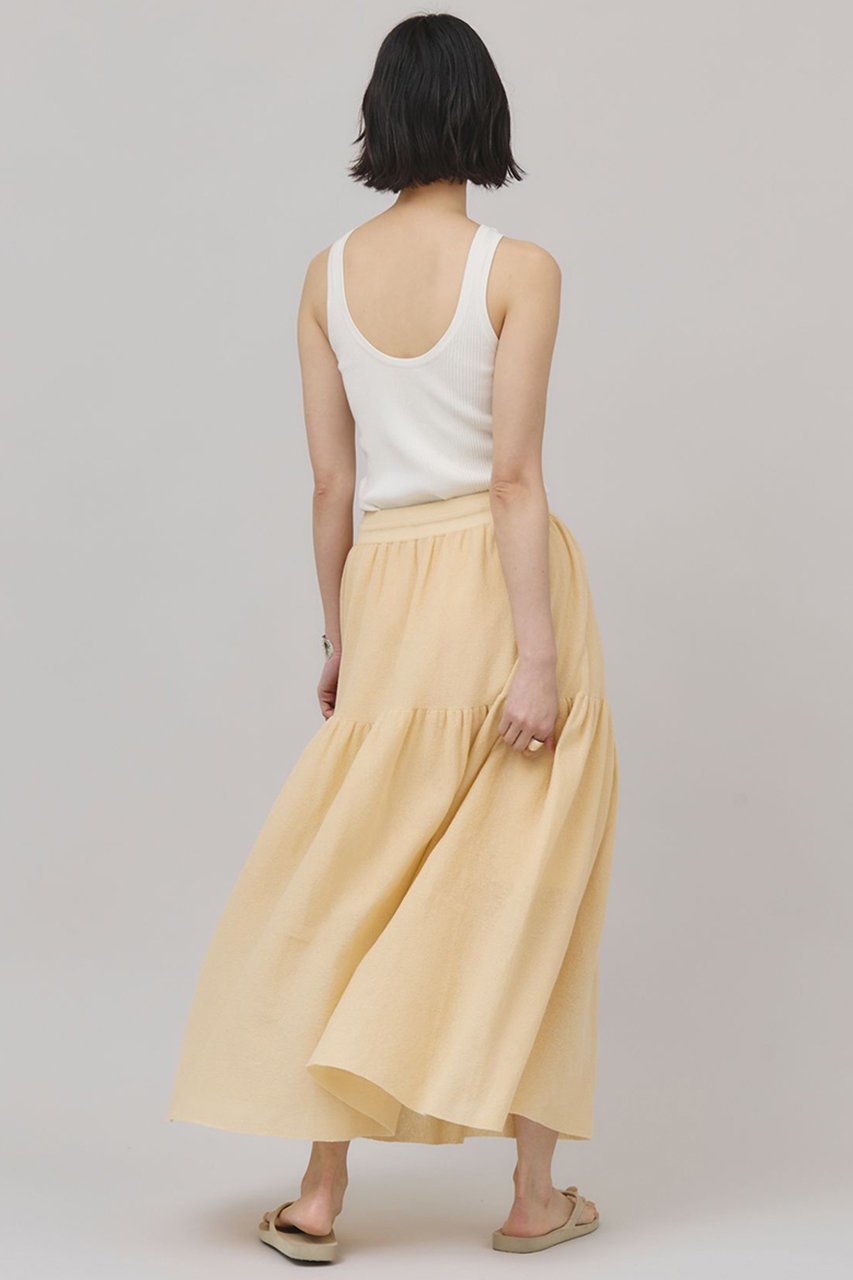 【カレンソロジー/Curensology】のリネンミックスニットスカート 人気、トレンドファッション・服の通販 founy(ファニー) 　ファッション　Fashion　レディースファッション　WOMEN　スカート　Skirt　ロングスカート　Long Skirt　おすすめ　Recommend　アクセサリー　Accessories　ギャザー　Gather　セットアップ　Set Up　ペチコート　Petticoat　リネン　Linen　ロング　Long　other-7|ID: prp329100004486939 ipo3291000000032296540