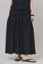 【カレンソロジー/Curensology】のリネンミックスニットスカート ネイビー|ID: prp329100004486939 ipo3291000000032614593