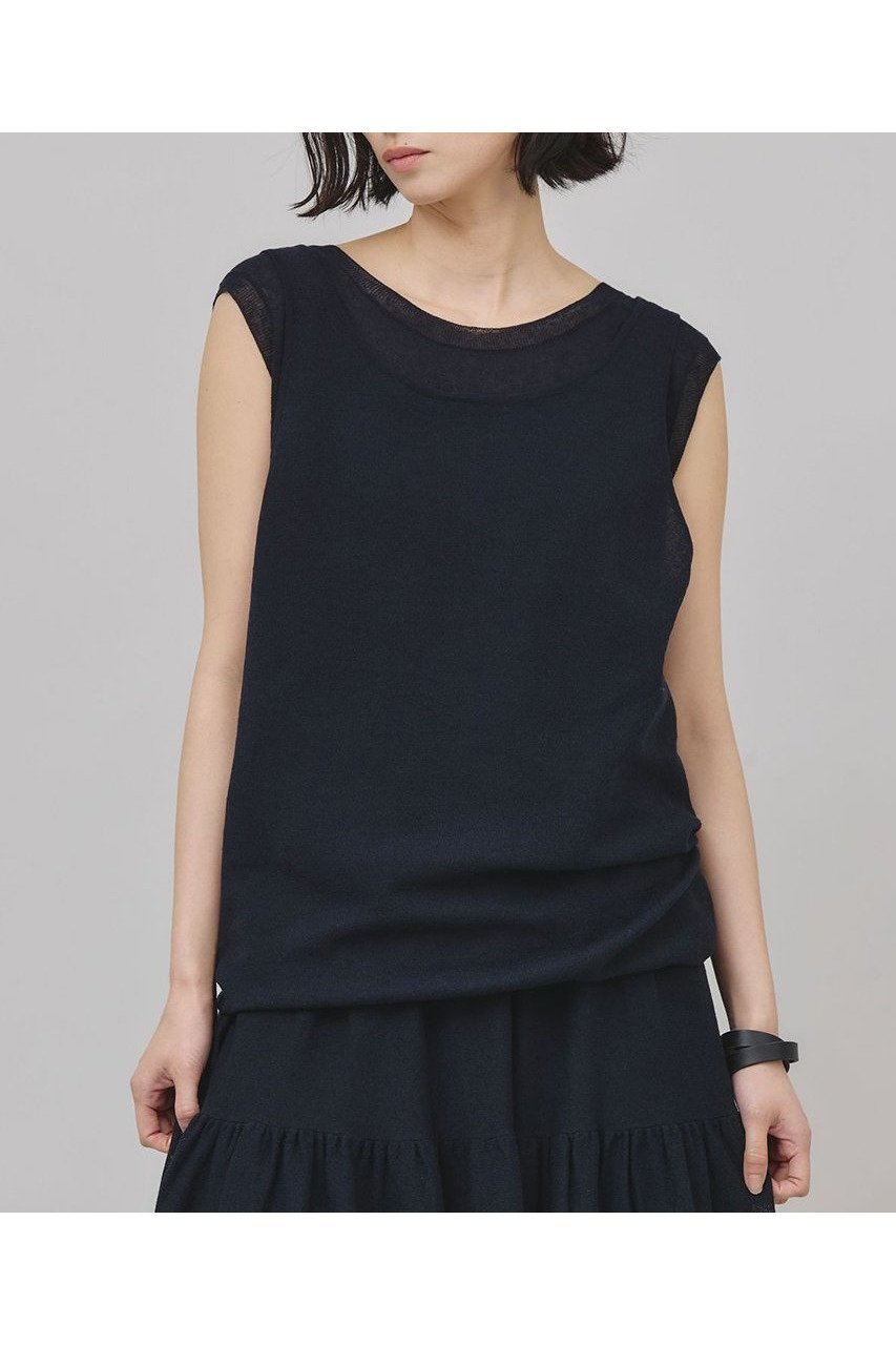 【カレンソロジー/Curensology】のレイヤードリネンニットプルオーバー 人気、トレンドファッション・服の通販 founy(ファニー) 　ファッション　Fashion　レディースファッション　WOMEN　トップス・カットソー　Tops/Tshirt　ニット　Knit Tops　プルオーバー　Pullover　おすすめ　Recommend　ストレート　Straight　セットアップ　Set Up　チュニック　Tunic　フィット　Fit　リネン　Linen　NEW・新作・新着・新入荷　New Arrivals　other-2|ID: prp329100004486941 ipo3291000000031631112
