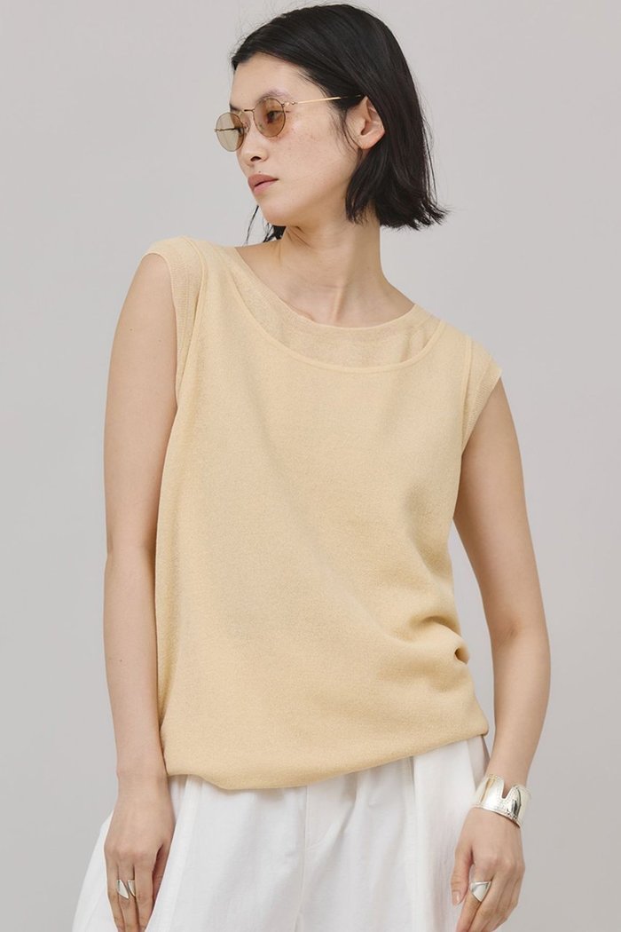 【カレンソロジー/Curensology】のレイヤードリネンニットプルオーバー インテリア・キッズ・メンズ・レディースファッション・服の通販 founy(ファニー) https://founy.com/ ファッション Fashion レディースファッション Ladies' Fashion Online トップス・カットソー Tops/Tshirt ニット Knit Tops プルオーバー Pullover おすすめ Recommend ストレート Straight セットアップ Set Up チュニック Tunic フィット Fit リネン Linen 再入荷 Restock/Back In Stock/Re Arrival |ID: prp329100004486941 ipo3291000000032614600