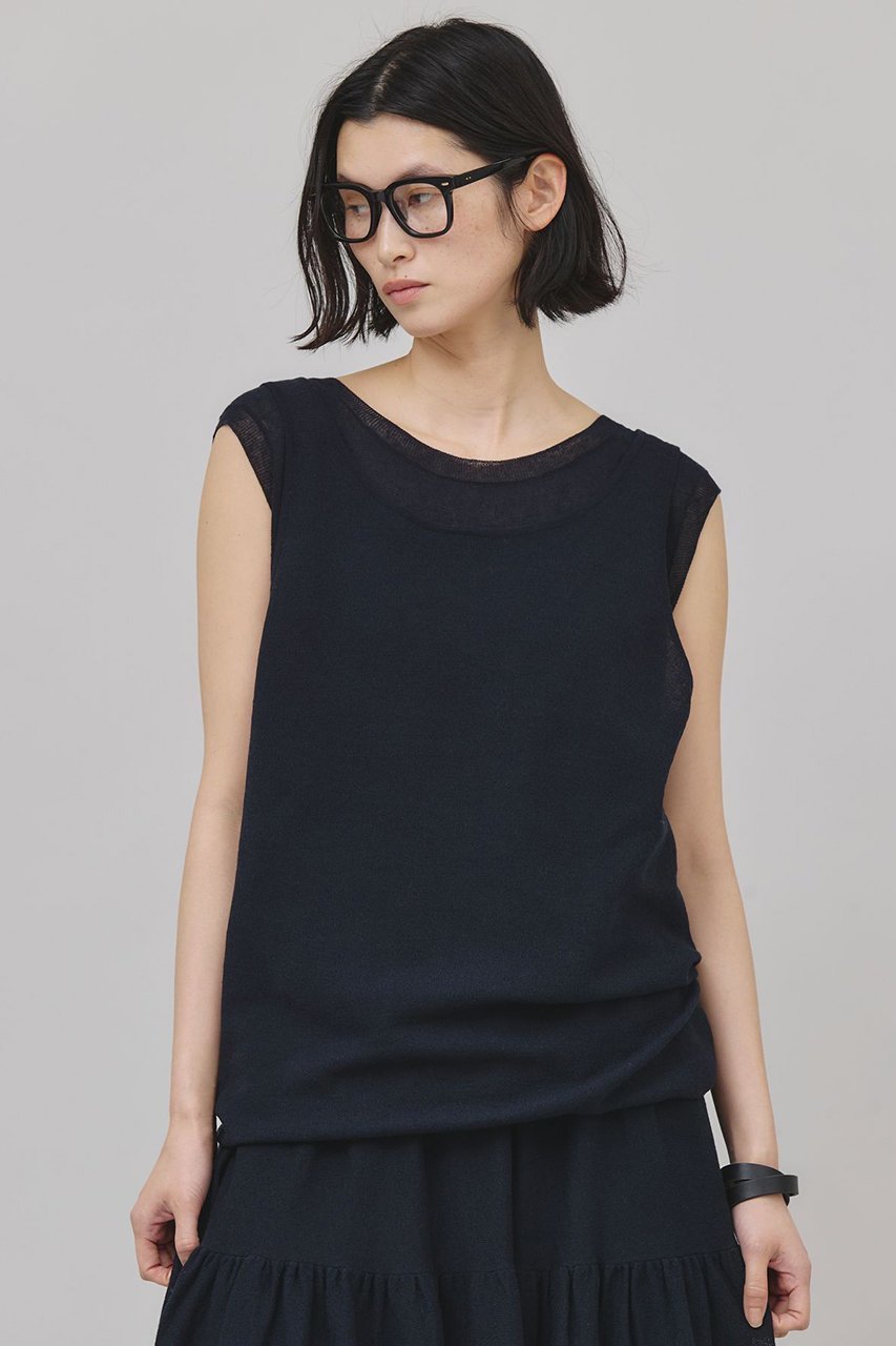 【カレンソロジー/Curensology】のレイヤードリネンニットプルオーバー 人気、トレンドファッション・服の通販 founy(ファニー) 　ファッション　Fashion　レディースファッション　Fashion for Women　トップス・カットソー　Cut & Sew Tops　ニット　Knit Tops & Sweaters　カジュアルプルオーバー・ニットトップス　Pullovers & Knit Tops / Casual Pullovers　おすすめ　Recommended / Our Picks　ストレート　Straight, Straight Cut　セットアップ　Set-Up, Coordinated Outfit　チュニック　Tunic, Long Top　フィット　Fit, Slim Fit　リネン　Linen, Linen Fabric　other-2|ID: prp329100004486941 ipo3291000000032614603