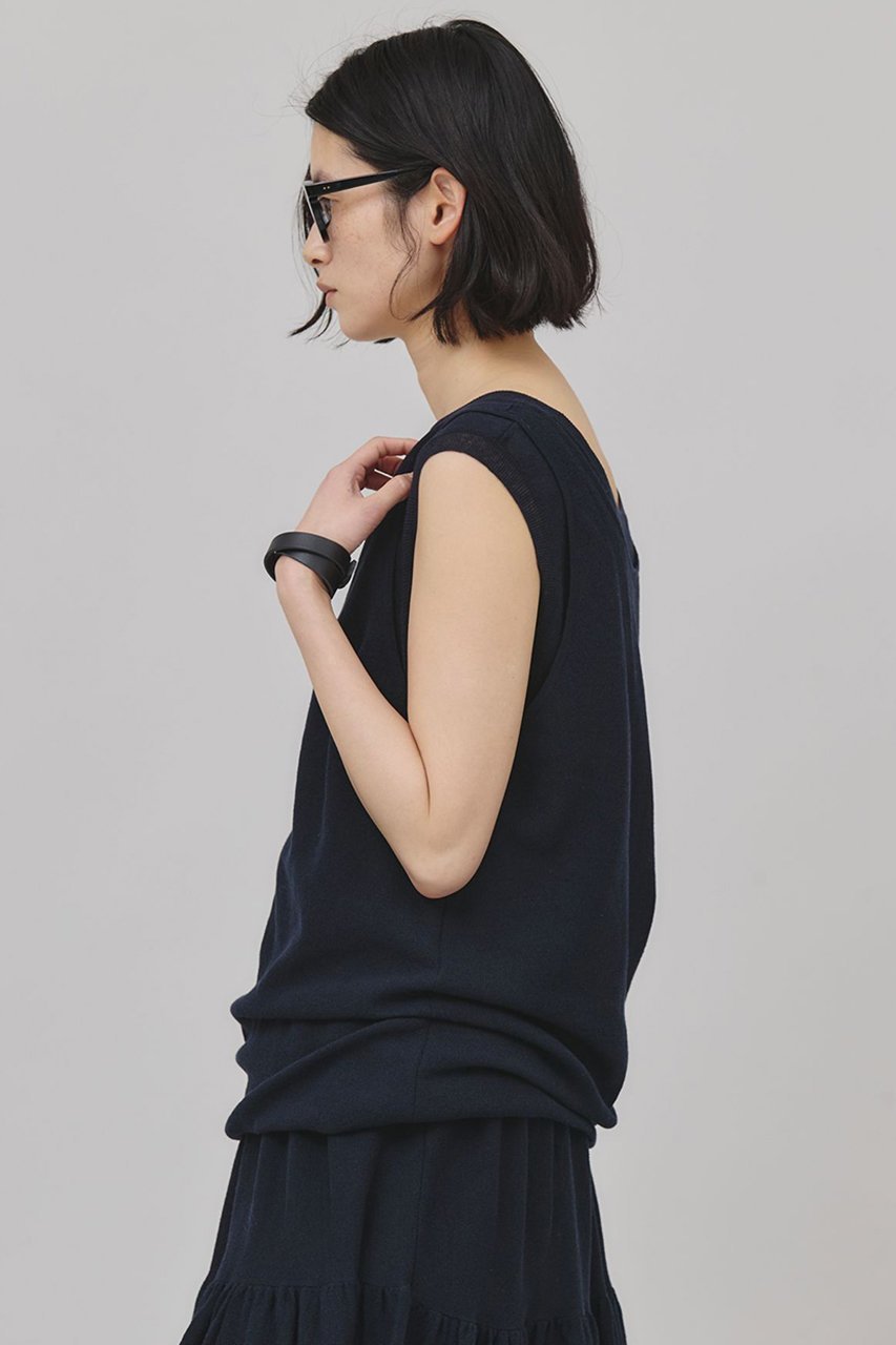 【カレンソロジー/Curensology】のレイヤードリネンニットプルオーバー 人気、トレンドファッション・服の通販 founy(ファニー) 　ファッション　Fashion　レディースファッション　Fashion for Women　トップス・カットソー　Cut & Sew Tops　ニット　Knit Tops & Sweaters　カジュアルプルオーバー・ニットトップス　Pullovers & Knit Tops / Casual Pullovers　おすすめ　Recommended / Our Picks　ストレート　Straight, Straight Cut　セットアップ　Set-Up, Coordinated Outfit　チュニック　Tunic, Long Top　フィット　Fit, Slim Fit　リネン　Linen, Linen Fabric　other-3|ID: prp329100004486941 ipo3291000000032614604