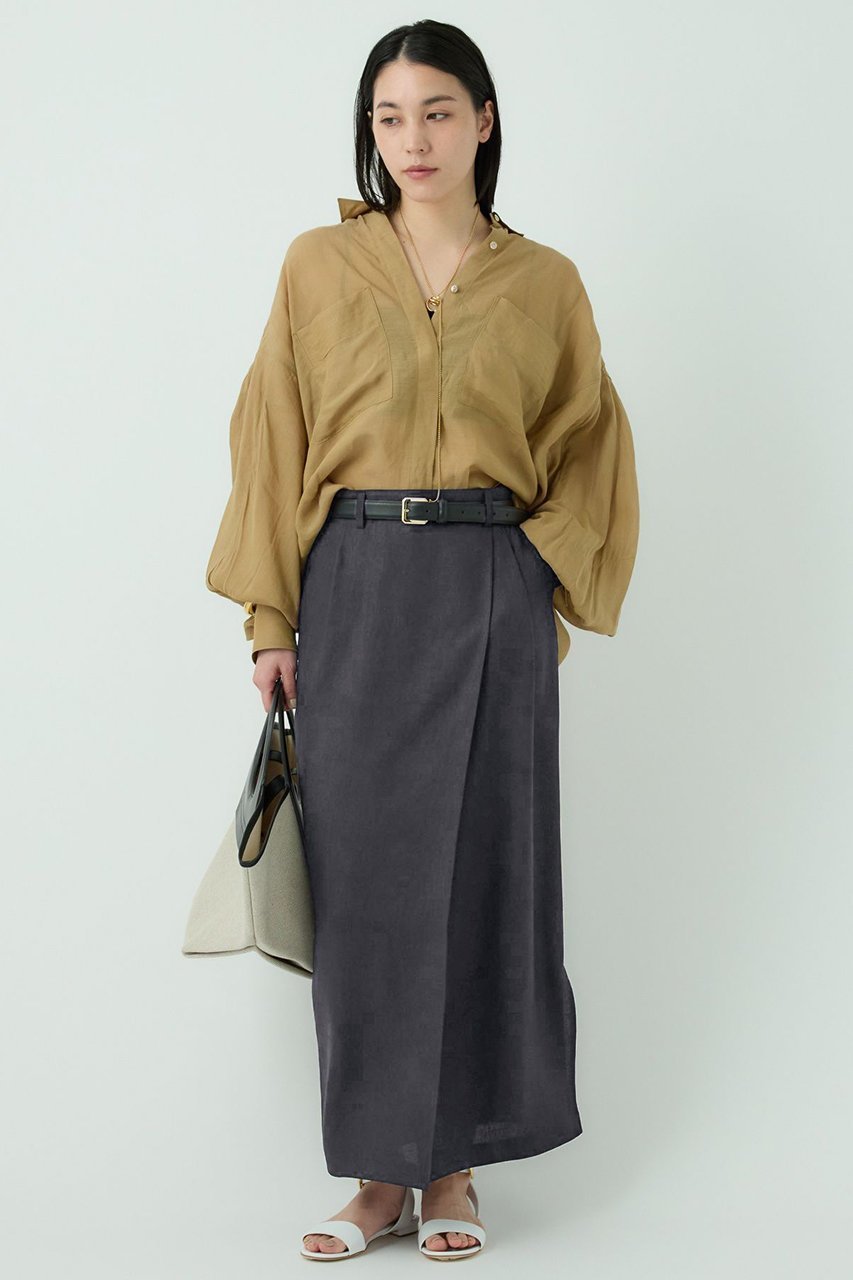 【カオス/Chaos】のアイアスロータスカート 人気、トレンドファッション・服の通販 founy(ファニー) 　ファッション　Fashion　レディースファッション　Fashion for Women　スカート　Skirts　ロングスカート　Long Skirts / Maxi & Midi Skirts　ギャザー　Gathered, Ruffled　スリット　Slit, Slit Detail　フロント　Front, Front Design　ロング　Long, Long-Length　エレガント 上品　Elegant　再入荷　Restock / Back in Stock　夏　Summer　定番　Standard, Basic Item　other-2|ID: prp329100004486944 ipo3291000000032810877
