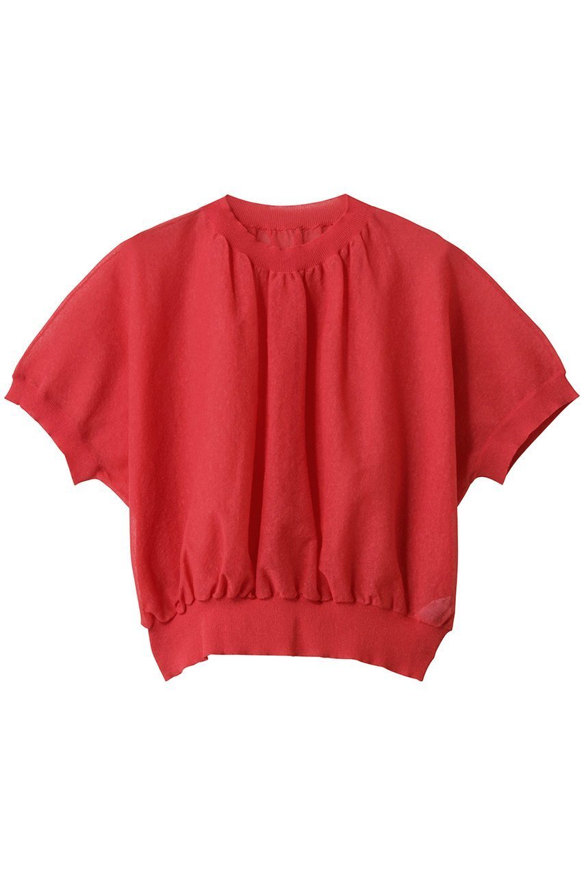 【ベイジ,/BEIGE,】のLUPINUS(ルピナス)/リネン混半袖プルオーバーギャザーニット インテリア・キッズ・メンズ・レディースファッション・服の通販 founy(ファニー) ファッション Fashion レディースファッション Fashion for Women トップス・カットソー Cut & Sew Tops ニット Knit Tops & Sweaters カジュアルプルオーバー・ニットトップス Pullovers & Knit Tops / Casual Pullovers ギャザー Gathered, Ruffled コンパクト Compact, Small Size シアー Sheer, See-Through シンプル Simple, Minimal バランス Balance, Style Balance ボトム Bottoms, Lower Wear リネン Linen, Linen Fabric エレガント 上品 Elegant 半袖 Short Sleeve, Half Sleeve Poppy Red|ID: prp329100004486970 ipo3291000000035066302