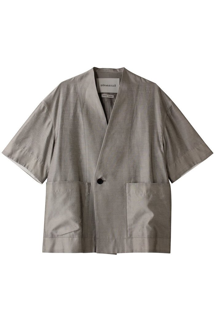 【デパリエ/DEPAREILLE】のシアーシャンブレーショートスリーブジャケット インテリア・キッズ・メンズ・レディースファッション・服の通販 founy(ファニー) https://founy.com/ ファッション Fashion レディースファッション Fashion for Women アウター Coat / Outerwear Collection レディースジャケット・軽アウター Jackets シャンブレー Chambray, Denim-Like Fabric ショート Short, Short Length シルク Silk, 100% Silk ジャケット Jacket, Outerwear スリーブ Sleeve, Long Sleeve / Short Sleeve 夏 Summer 春 Spring S/S・春夏 SS, Spring/Summer, Warm Season |ID: prp329100004486976 ipo3291000000032953762