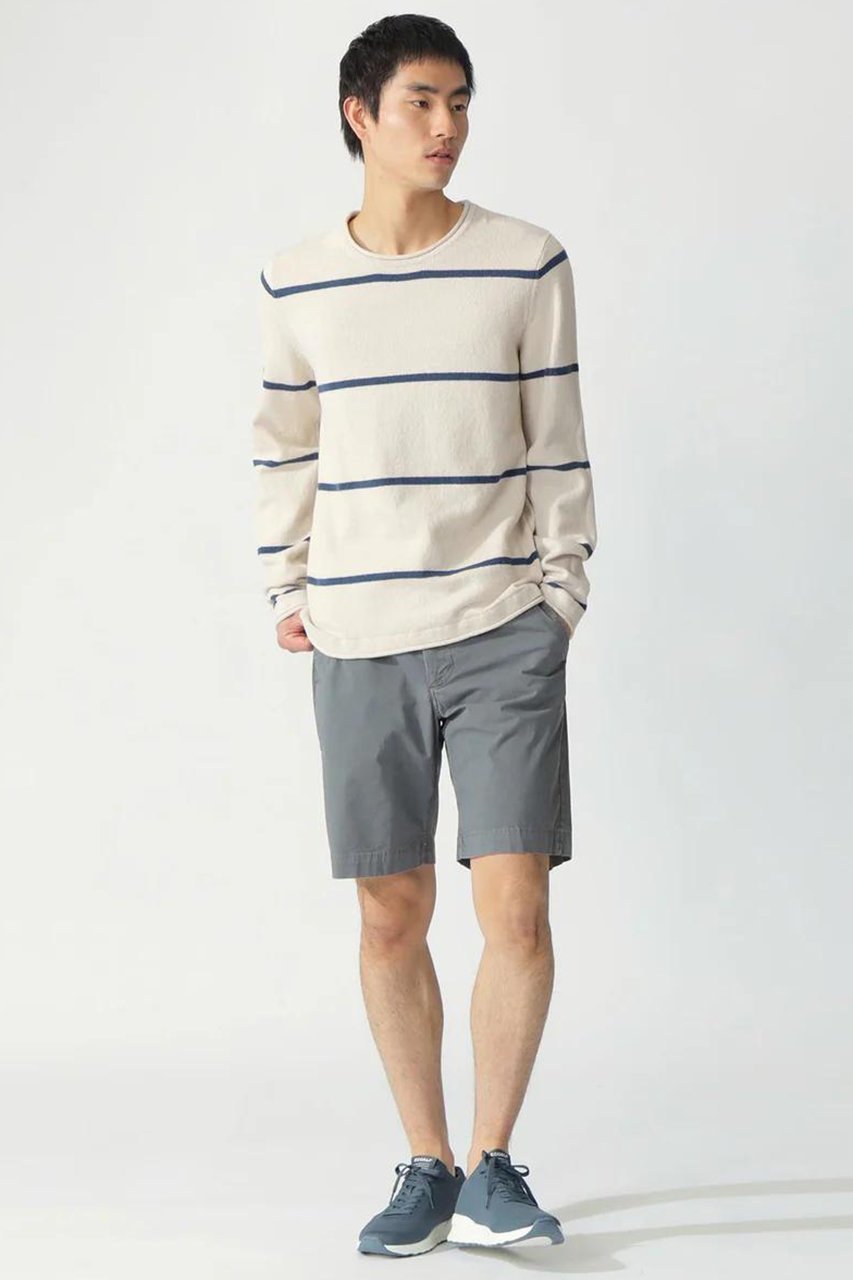【エコアルフ/ECOALF / MEN】の【MEN】BARCO ボーダー ニット / BARCOALF KNIT MAN インテリア・キッズ・メンズ・レディースファッション・服の通販 founy(ファニー) 　ファッション　Fashion　メンズファッション　Fashion for Men　トップス・カットソー　Cut & Sew Tops　ニット・セーター / 定番トップス　Knit Tops & Sweaters　サマー　Summer, Summer Style　ボーダー　Border, Stripe　リゾート　Resort, Vacation Style　エレガント 上品　Elegant　オフホワイト|ID: prp329100004486981 ipo3291000000035320136