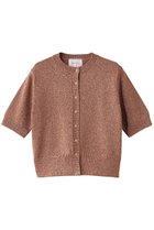 【ベイジ,/BEIGE,】のVANDA(バンダ)/ラメ入りクルーネック半袖カーディガン Dark Nude|ID: prp329100004486986 ipo3291000000032928984