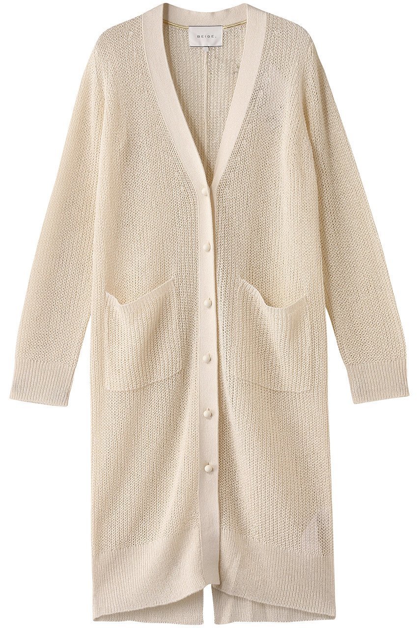 【ベイジ,/BEIGE,】のOPTICAL(オプティカル)/ペーパーヤーンVネックロングカーディガン 人気、トレンドファッション・服の通販 founy(ファニー) 　ファッション　Fashion　レディースファッション　Fashion for Women　トップス・カットソー　Cut & Sew Tops　ニット　Knit Tops & Sweaters　カーディガン・羽織り　Layered Style Cardigans　Vネックトップス　V-Neck Tops / V-Cut Neckline Shirts　カーディガン　Cardigan, Knitwear　リラックス　Relax, Relaxed Fit　ロング　Long, Long-Length　夏　Summer　春　Spring　S/S・春夏　SS, Spring/Summer, Warm Season　 other-1|ID: prp329100004486988 ipo3291000000032929173