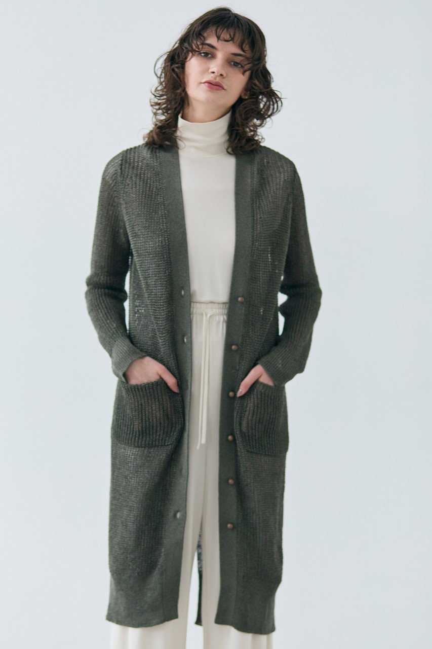 【ベイジ,/BEIGE,】のOPTICAL(オプティカル)/ペーパーヤーンVネックロングカーディガン 人気、トレンドファッション・服の通販 founy(ファニー) 　ファッション　Fashion　レディースファッション　Fashion for Women　トップス・カットソー　Cut & Sew Tops　ニット　Knit Tops & Sweaters　カーディガン・羽織り　Layered Style Cardigans　Vネックトップス　V-Neck Tops / V-Cut Neckline Shirts　カーディガン　Cardigan, Knitwear　リラックス　Relax, Relaxed Fit　ロング　Long, Long-Length　夏　Summer　春　Spring　S/S・春夏　SS, Spring/Summer, Warm Season　other-7|ID: prp329100004486988 ipo3291000000032929249