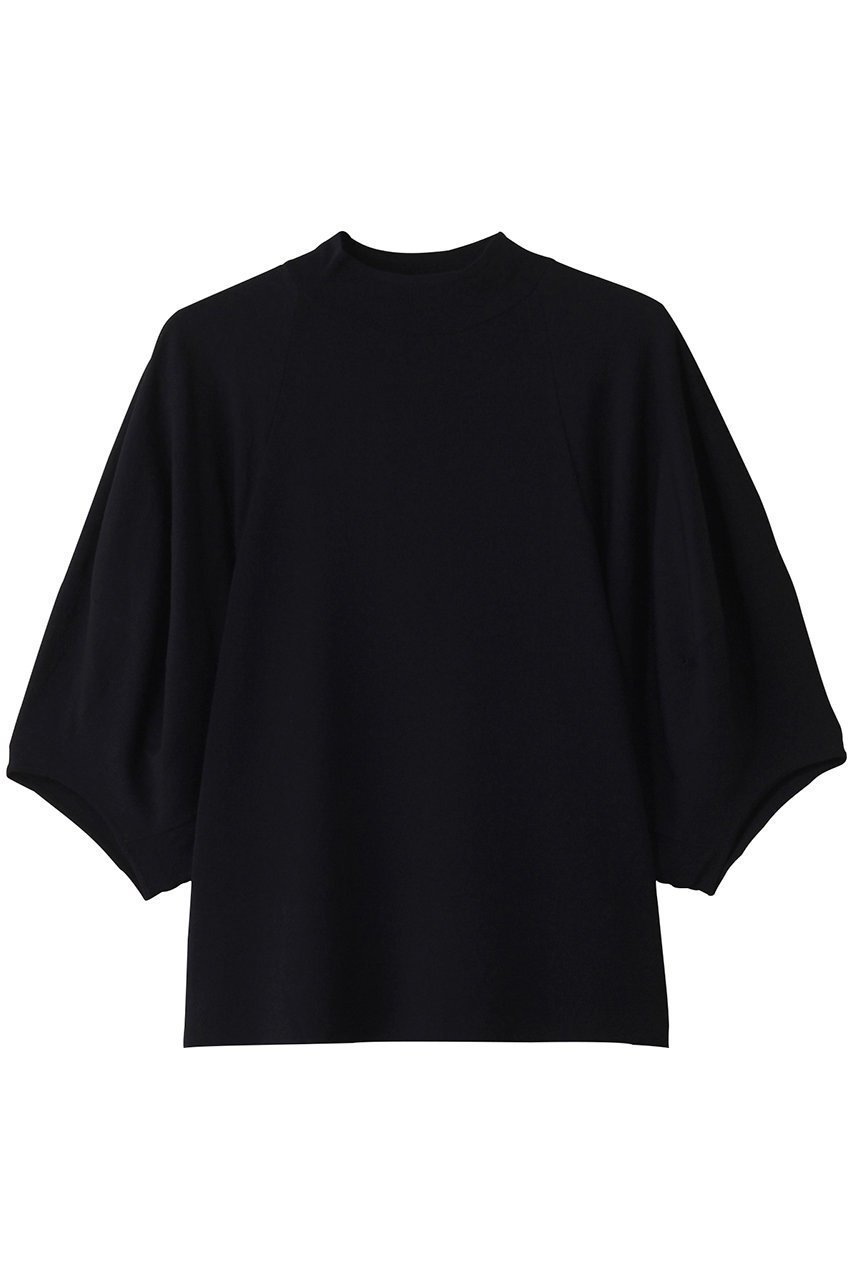 【ベイジ,/BEIGE,】のNADIA(ナディア)/ボリュームスリーブ半袖ボトルネックニット インテリア・キッズ・メンズ・レディースファッション・服の通販 founy(ファニー) 　ファッション　Fashion　レディースファッション　Fashion for Women　トップス・カットソー　Cut & Sew Tops　ニット　Knit Tops & Sweaters　カジュアルプルオーバー・ニットトップス　Pullovers & Knit Tops / Casual Pullovers　ボリューム袖・フリルスリーブブラウス　Voluminous & Ruffle Sleeves / Puffy Sleeve Tops　ストレッチ　Stretch, Stretchy Fabric　スリーブ　Sleeve, Long Sleeve / Short Sleeve　ボトルネック　Bottle Neck, Mock Neck　半袖　Short Sleeve, Half Sleeve　Navy|ID: prp329100004486990 ipo3291000000035655512