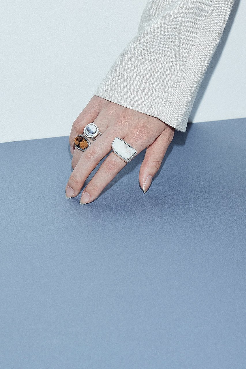 【アドリン ヒュー/Adlin Hue】のAmmonite One of a Kind Canan リング 人気、トレンドファッション・服の通販 founy(ファニー) 　ファッション　Fashion　レディースファッション　Fashion for Women　ジュエリー　Jewelry　ストーン　Stone, Gem-Like　モダン　Modern, Contemporary　other-2|ID: prp329100004487010 ipo3291000000036080893