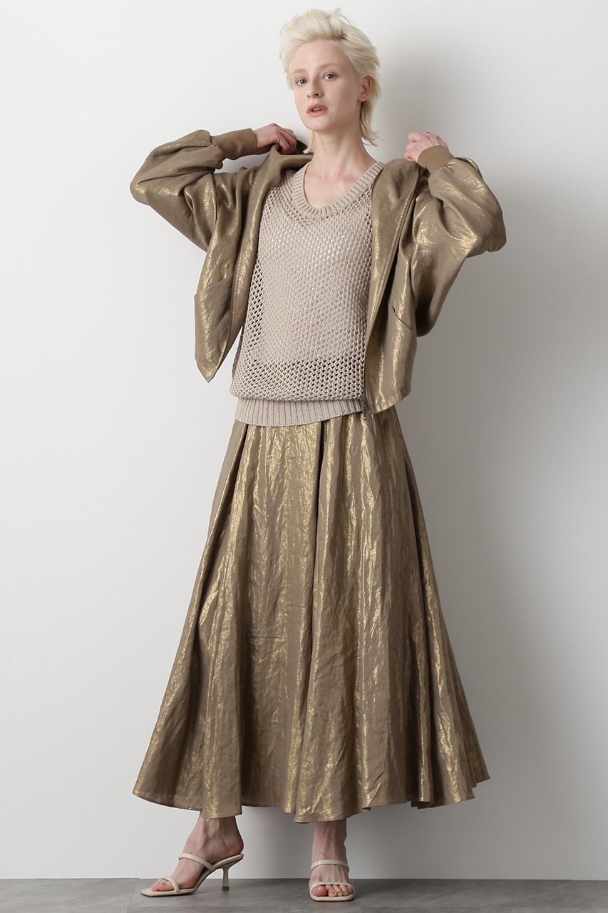 【ヒューエルミュージアム/hueLe Museum】の【STUMBLY】Foil Printed Skirt 人気、トレンドファッション・服の通販 founy(ファニー) 　ファッション　Fashion　レディースファッション　WOMEN　スカート　Skirt　ロングスカート　Long Skirt　エレガント 上品　Elegant　シンプル　Simple　ドローストリング　Drawstring　フィット　Fit　フレア　Flare　プリント　Print　メタリック　Metallic　ロング　Long　other-6|ID: prp329100004487016 ipo3291000000031974508