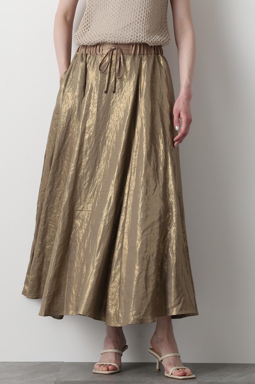 【ヒューエルミュージアム/hueLe Museum】の【STUMBLY】Foil Printed Skirt 人気、トレンドファッション・服の通販 founy(ファニー) 　ファッション　Fashion　レディースファッション　WOMEN　スカート　Skirt　ロングスカート　Long Skirt　エレガント 上品　Elegant　シンプル　Simple　ドローストリング　Drawstring　フィット　Fit　フレア　Flare　プリント　Print　メタリック　Metallic　ロング　Long　other-7|ID: prp329100004487016 ipo3291000000031974510