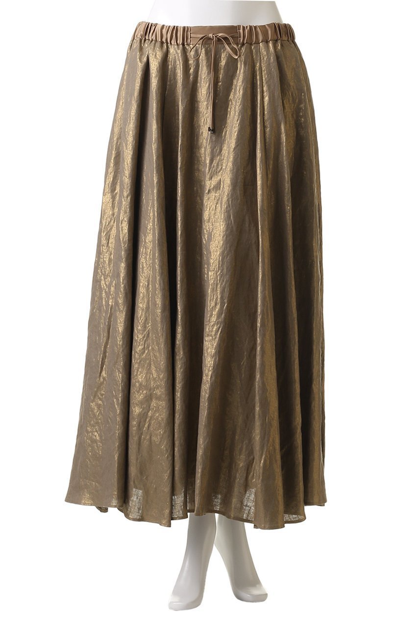 【ヒューエルミュージアム/hueLe Museum】の【STUMBLY】Foil Printed Skirt 人気、トレンドファッション・服の通販 founy(ファニー) 　ファッション　Fashion　レディースファッション　Fashion for Women　スカート　Skirts　ロングスカート　Long Skirts / Maxi & Midi Skirts　エレガント 上品　Elegant　シンプル　Simple, Minimal　ドローストリング　Drawstring, Pull Cord　フィット　Fit, Slim Fit　フレア　Flare, Flared　プリント　Print, Printed Pattern　メタリック　Metallic, Shiny Finish　ロング　Long, Long-Length　other-2|ID: prp329100004487016 ipo3291000000032824289