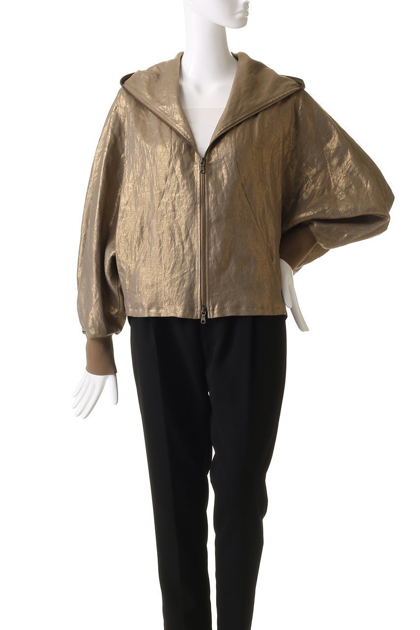 【ヒューエルミュージアム/hueLe Museum】の【STUMBLY】Foil Printed Zip Up 人気、トレンドファッション・服の通販 founy(ファニー) 　ファッション　Fashion　レディースファッション　Fashion for Women　トップス・カットソー　Cut & Sew Tops　シャツ・ブラウス・オフィスカジュアル　Elegant Blouses & Button-Ups　ショルダー　Shoulder, Shoulder Strap　スリーブ　Sleeve, Long Sleeve / Short Sleeve　ドロップ　Drop Shoulder, Dropped Style　フォルム　Silhouette, Form　プリント　Print, Printed Pattern　メタリック　Metallic, Shiny Finish　ロング　Long, Long-Length　ワイド　Wide, Wide Fit　other-2|ID: prp329100004487017 ipo3291000000036071060