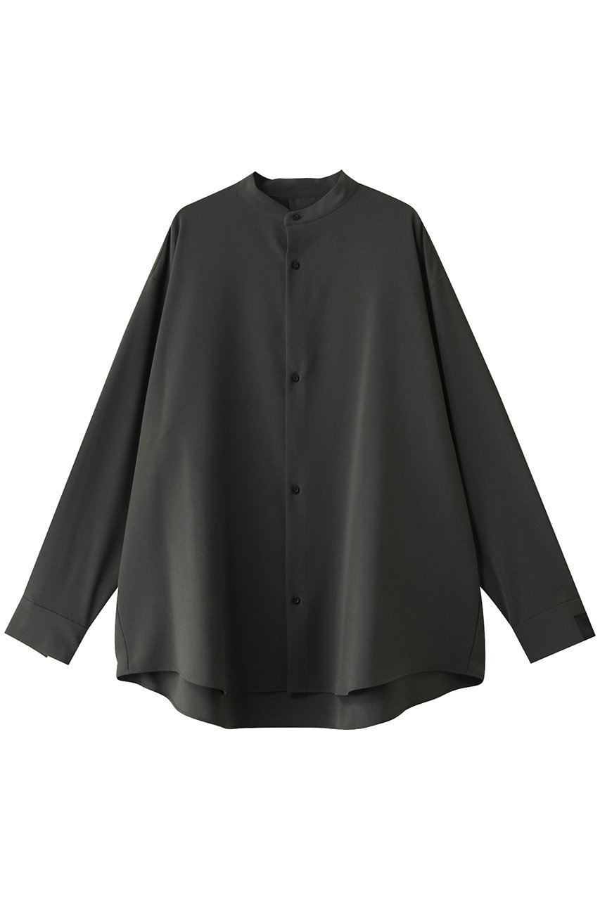 【エヌ.ハリウッド/N.HOOLYWOOD / MEN】の【MEN】【COMPILE】ノーカラーシャツ インテリア・キッズ・メンズ・レディースファッション・服の通販 founy(ファニー) 　ファッション　Fashion　メンズファッション　Fashion for Men　コレクション　Collection, Seasonal Line　スリーブ　Sleeve, Long Sleeve / Short Sleeve　フォルム　Silhouette, Form　モダン　Modern, Contemporary　ロング　Long, Long-Length　今季　This Season, Current Season　チャコール|ID: prp329100004488836 ipo3291000000032837483