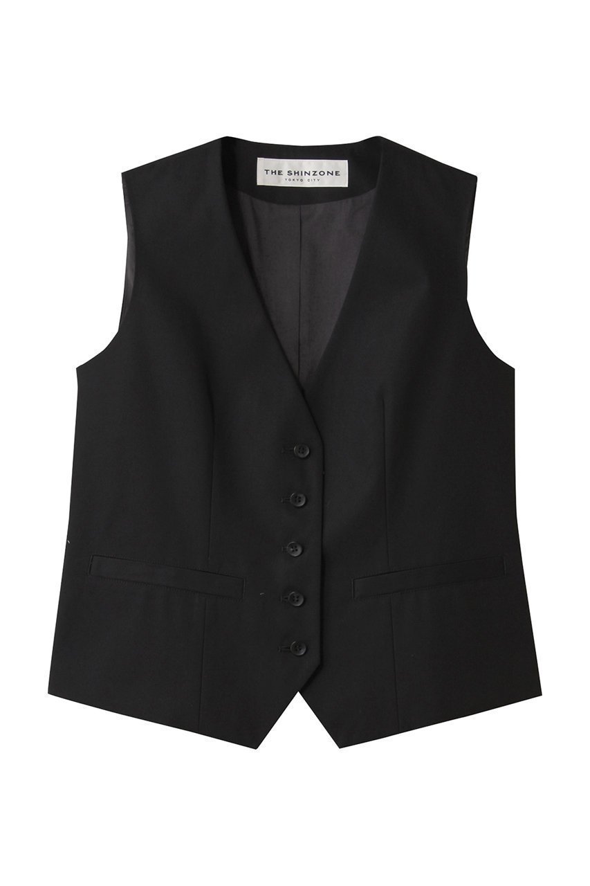 【シンゾーン/Shinzone】のサマーギャバジンジレ インテリア・キッズ・メンズ・レディースファッション・服の通販 founy(ファニー) 　ファッション　Fashion　レディースファッション　Fashion for Women　アウター　Coat / Outerwear Collection　レディースジャケット・軽アウター　Jackets　シンプル　Simple, Minimal　ジャケット　Jacket, Outerwear　スマート　Smart, Elegant　ベスト　Vest, Waistcoat　マニッシュ　Mannish, Boyish　エレガント 上品　Elegant　夏　Summer　ブラック|ID: prp329100004488841 ipo3291000000032954126