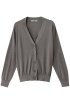 【スローン/SLOANE】の18G天竺 シルク ワイドフィット Vネックカーディガン グレー|ID: prp329100004488843 ipo3291000000032926158