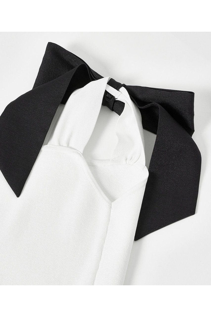 【アルアバイル/allureville】の【LOULOU WILLOUGHBY】ショルダーリボンミニタンクプルオーバー 人気、トレンドファッション・服の通販 founy(ファニー) 　ファッション　Fashion　レディースファッション　Fashion for Women　トップス・カットソー　Cut & Sew Tops　ニット　Knit Tops & Sweaters　カジュアルプルオーバー・ニットトップス　Pullovers & Knit Tops / Casual Pullovers　アシンメトリー　Asymmetrical Style　ショルダー　Shoulder, Shoulder Strap　シンプル　Simple, Minimal　タンク　Tank Top, Sleeveless Top　トレンド　Trend, Trending Now　リボン　Ribbon, Bow　今季　This Season, Current Season　other-5|ID: prp329100004488850 ipo3291000000036800823