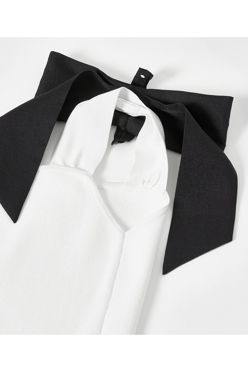 【アルアバイル/allureville】の【LOULOU WILLOUGHBY】ショルダーリボンミニタンクプルオーバー 人気、トレンドファッション・服の通販 founy(ファニー) 　ファッション　Fashion　レディースファッション　Fashion for Women　トップス・カットソー　Cut & Sew Tops　ニット　Knit Tops & Sweaters　カジュアルプルオーバー・ニットトップス　Pullovers & Knit Tops / Casual Pullovers　アシンメトリー　Asymmetrical Style　ショルダー　Shoulder, Shoulder Strap　シンプル　Simple, Minimal　タンク　Tank Top, Sleeveless Top　トレンド　Trend, Trending Now　リボン　Ribbon, Bow　今季　This Season, Current Season　other-6|ID: prp329100004488850 ipo3291000000036800825