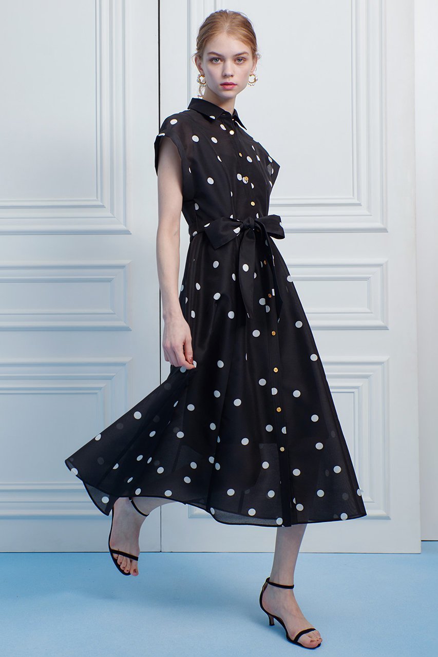 【アルアバイル/allureville】の【LOULOU WILLOUGHBY】オーガンドットウエストリボンワンピース 人気、トレンドファッション・服の通販 founy(ファニー) 　ファッション　Fashion　レディースファッション　Fashion for Women　ワンピース　Dresses　チュニック　Tunic Tops & Dresses　オーガンジー　Organza Fabric　チュニック　Tunic, Long Top　ドット　Polka Dot, Dot Pattern　フィット　Fit, Slim Fit　プリント　Print, Printed Pattern　リボン　Ribbon, Bow　エレガント 上品　Elegant　other-7|ID: prp329100004488851 ipo3291000000032811752